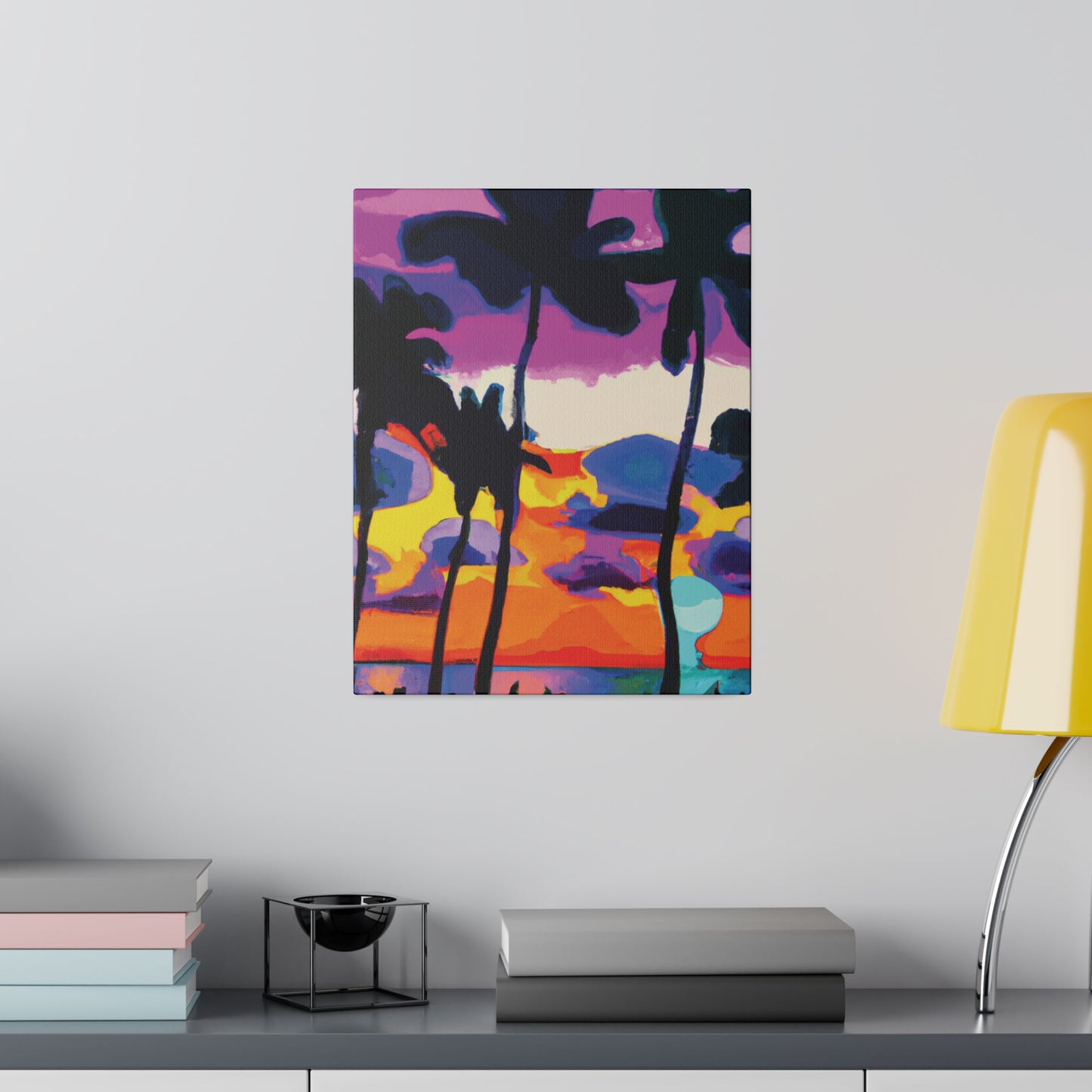 7455H - Miami Beach Sunset Painting Print | Miami | Beach | Sunset | Poster | Home Decor | Wall Art | Canvas