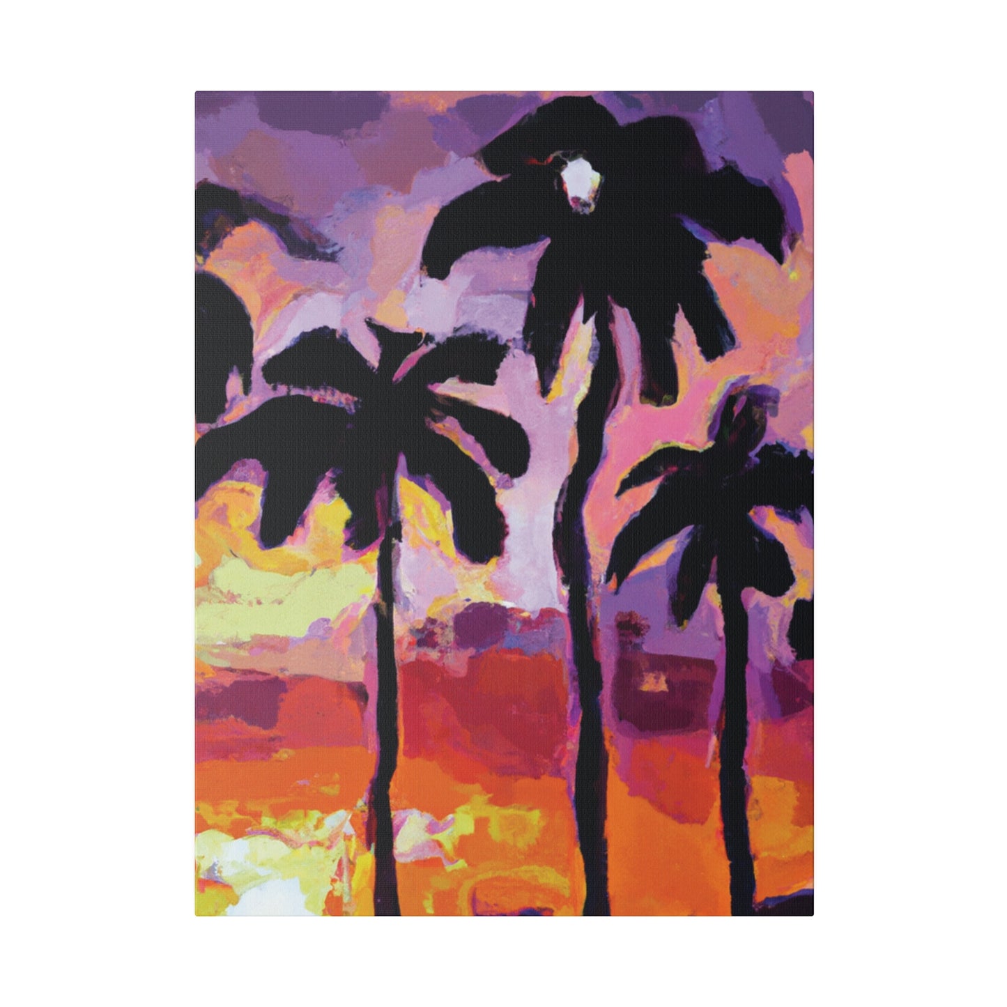 7449F - Miami Beach Sunset Painting Print | Miami | Beach | Sunset | Poster | Home Decor | Wall Art | Canvas