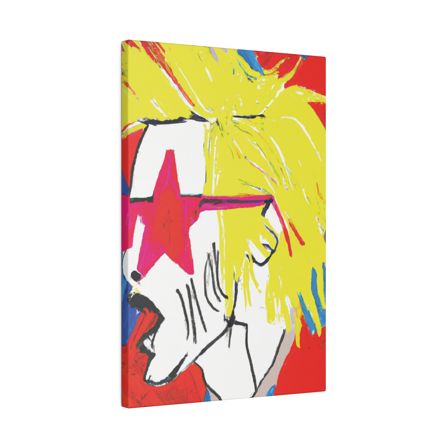 6719V - Rockstar Painting Print | Face | Abstract | Poster | Home Decor | Wall Art | Music Art | Canvas