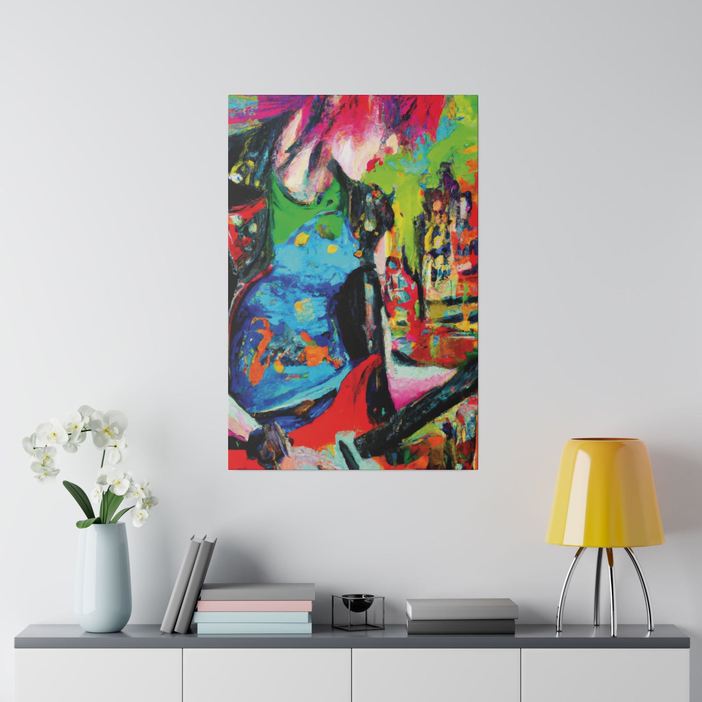 7372Z - Rockstar Oil Painting Style Print | Poster | Home Decor | Wall Art | Music Art | Canvas