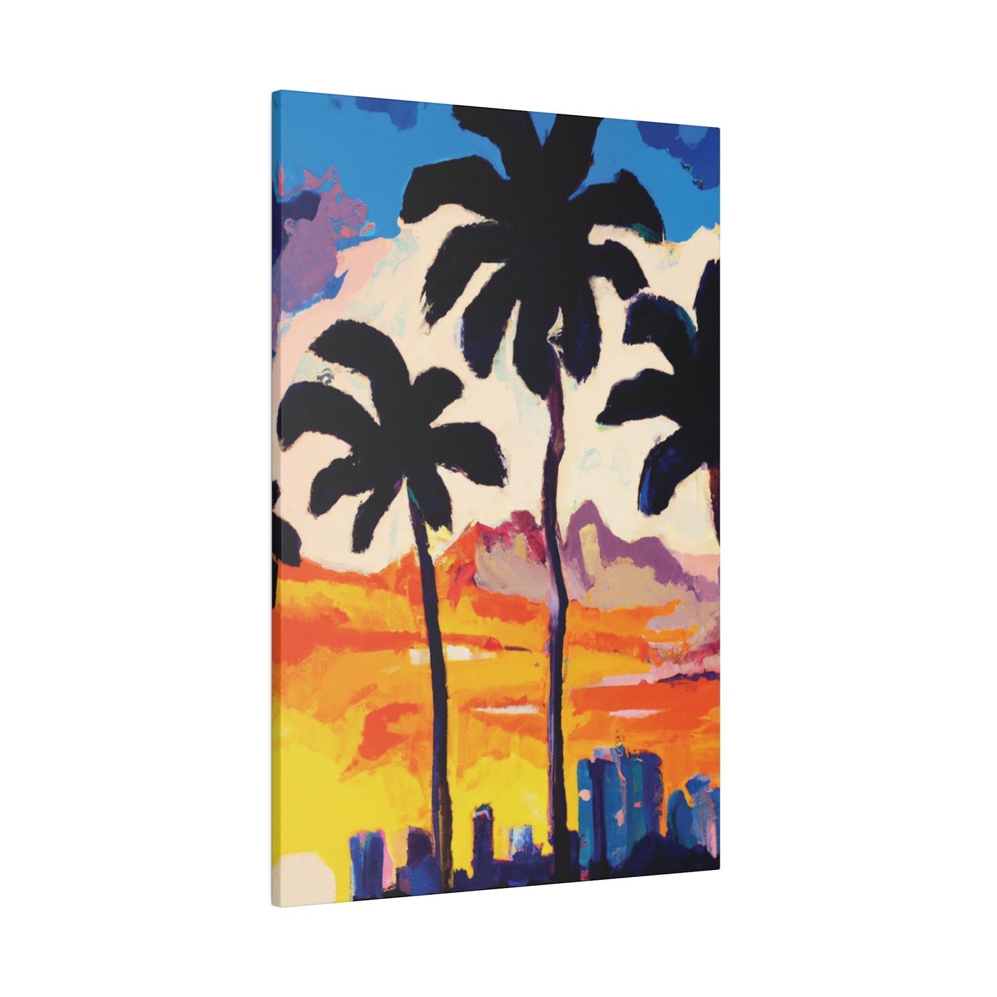 6586K - Miami Beach Sunset Painting Print | Miami | Beach | Sunset | Poster | Home Decor | Wall Art | Canvas