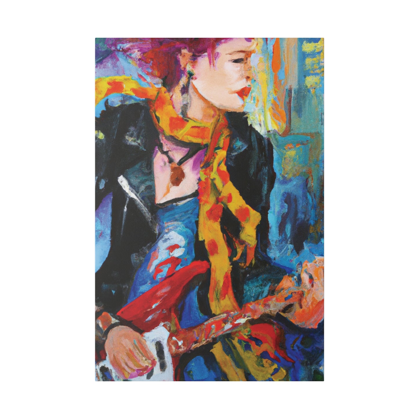 6234X - Rockstar Oil Painting Style Print | Poster | Home Decor | Wall Art | Music Art | Canvas