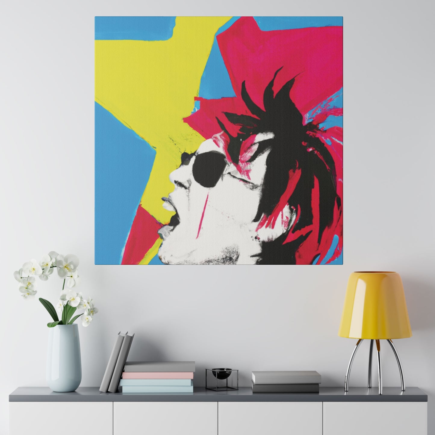 7179X - Rockstar Painting Print | Face | Abstract | Poster | Home Decor | Wall Art | Music Art | Canvas