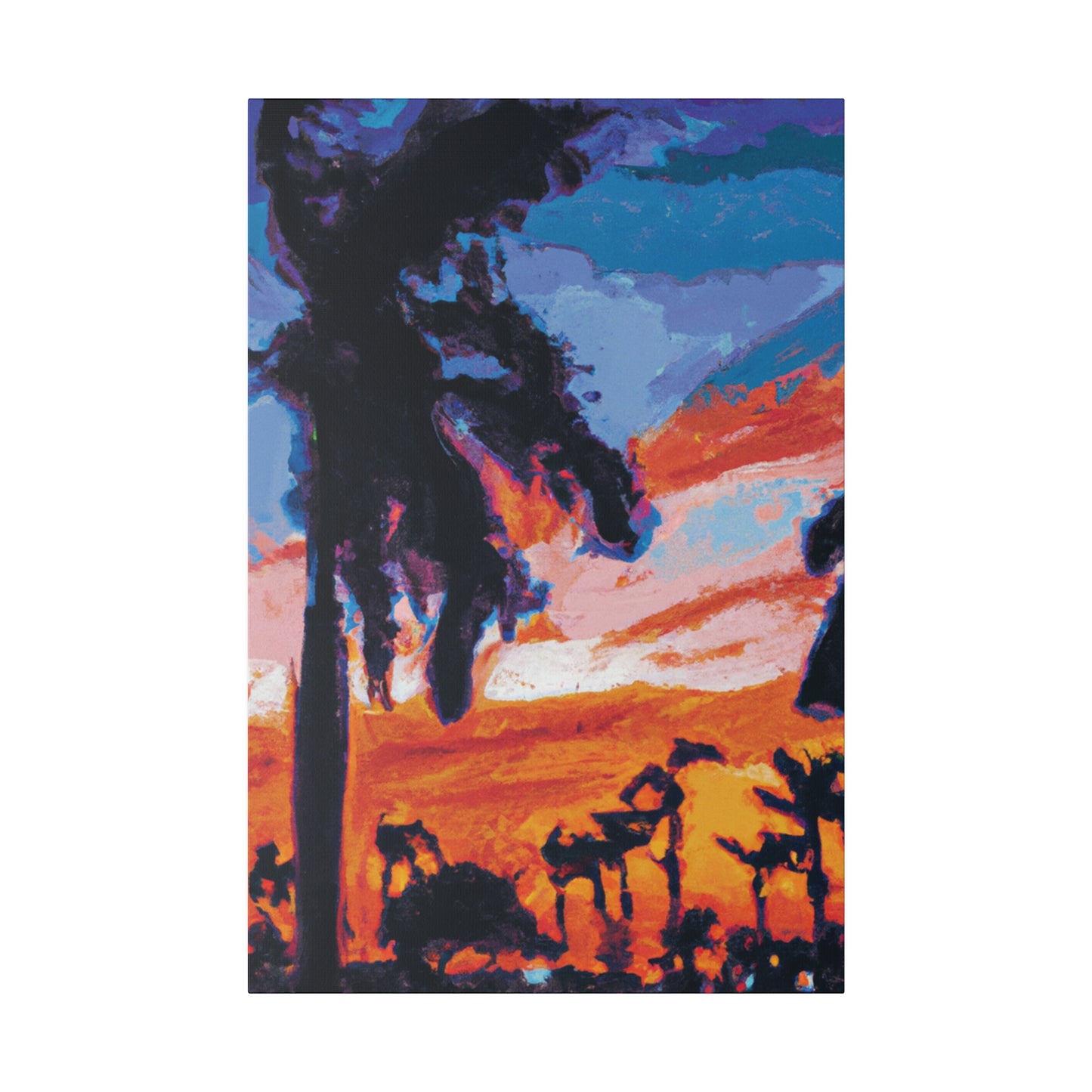 2761V - Miami Beach Sunset Painting Print | Miami | Beach | Sunset | Poster | Home Decor | Wall Art | Canvas