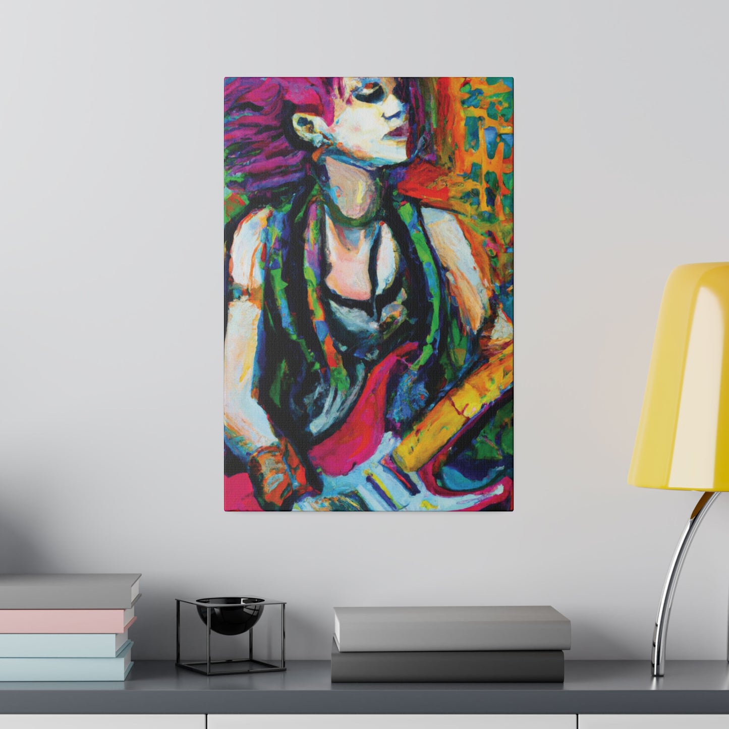 9572N - Rockstar Oil Painting Style Print | Poster | Home Decor | Wall Art | Music Art | Canvas