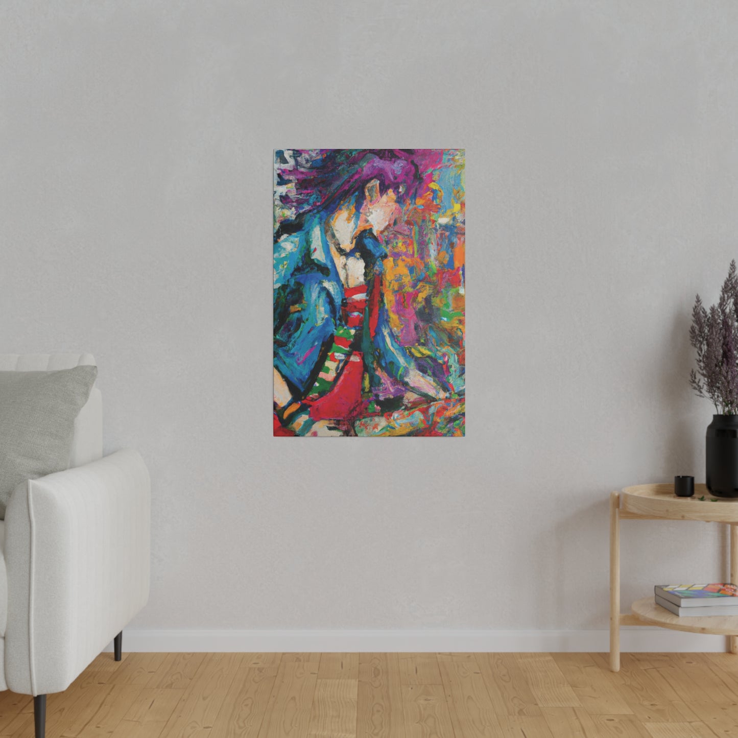 3863M - Rockstar Oil Painting Style Print | Poster | Home Decor | Wall Art | Music Art | Canvas