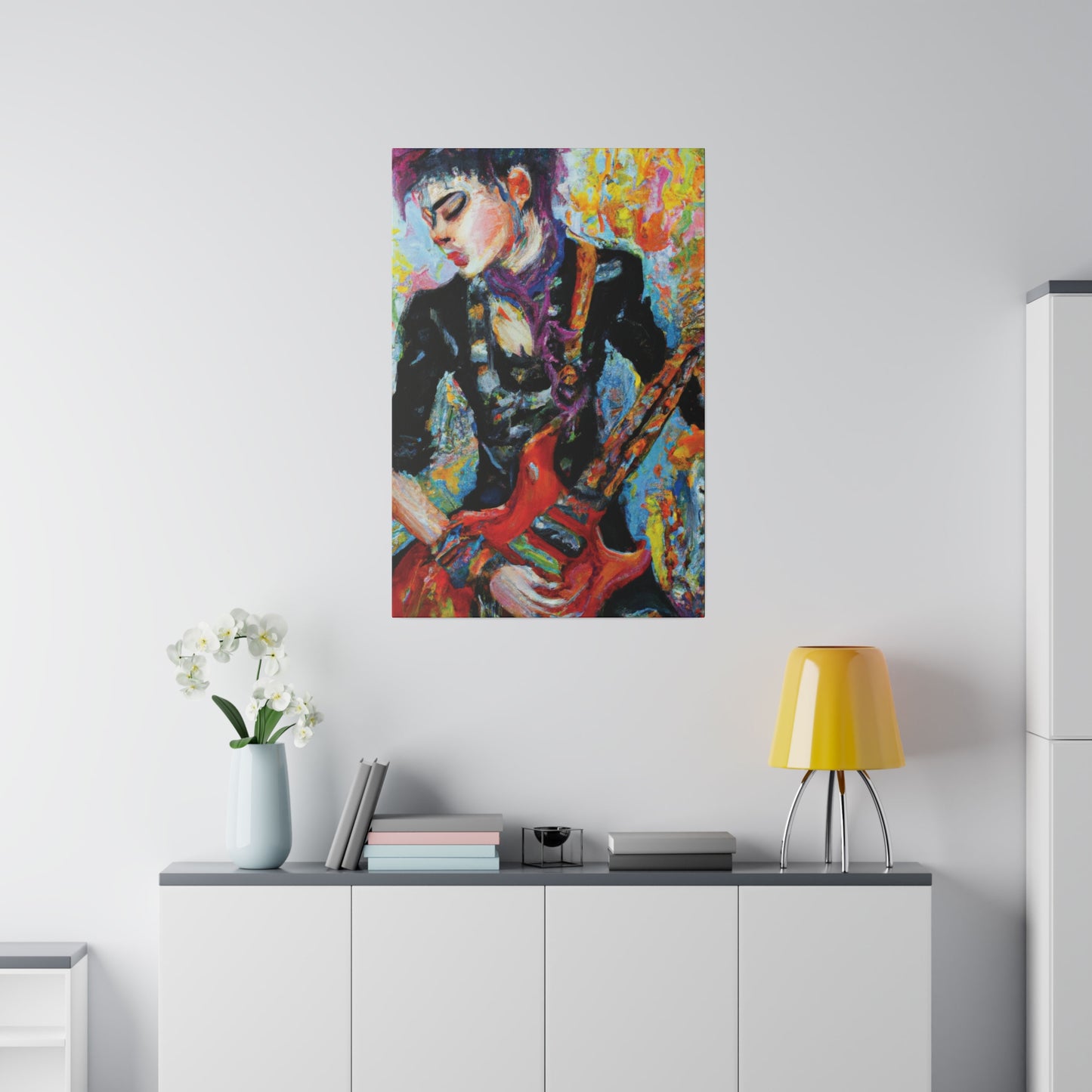 7123G - Rockstar Oil Painting Style Print | Poster | Home Decor | Wall Art | Music Art | Canvas