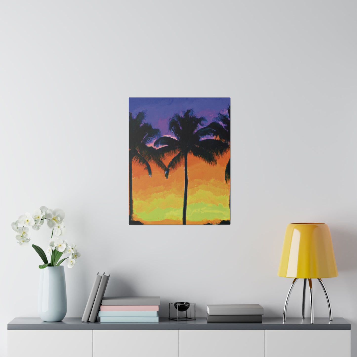 6354V - Miami Beach Sunset Painting Print | Miami | Beach | Sunset | Poster | Home Decor | Wall Art | Canvas