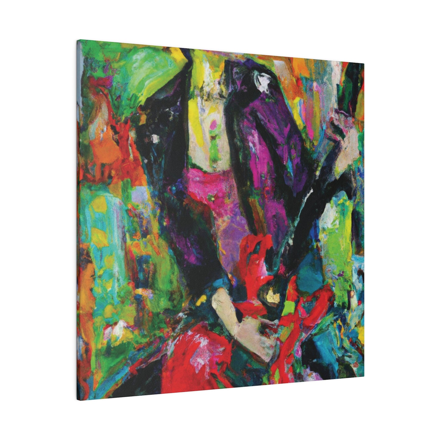 323O - Rockstar Oil Painting Style Print | Poster | Home Decor | Wall Art | Music Art | Canvas