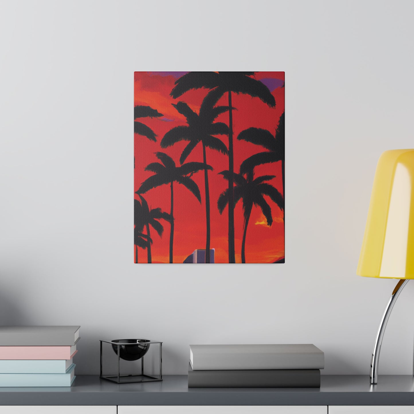 7261M - Miami Beach Sunset Painting Print | Miami | Beach | Sunset | Poster | Home Decor | Wall Art | Canvas