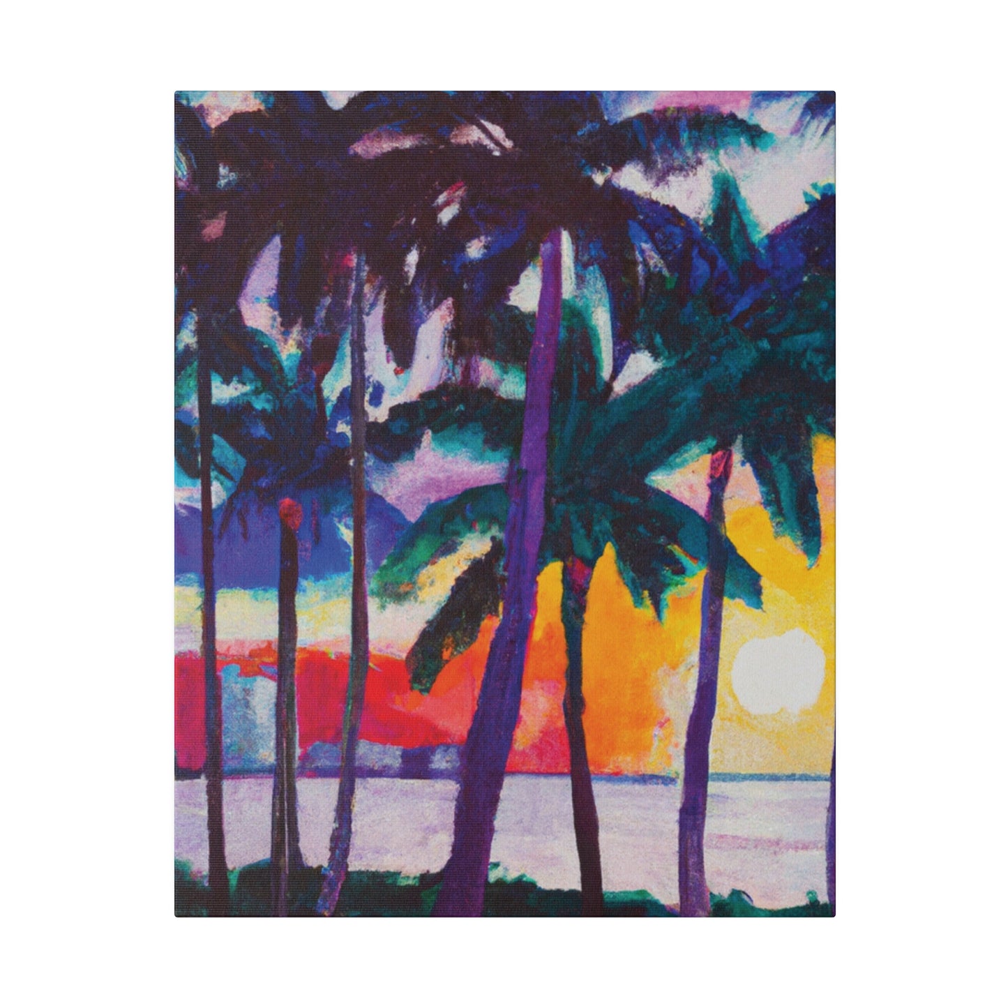 3259X - Miami Beach Sunset Painting Print | Miami | Beach | Sunset | Poster | Home Decor | Wall Art | Canvas