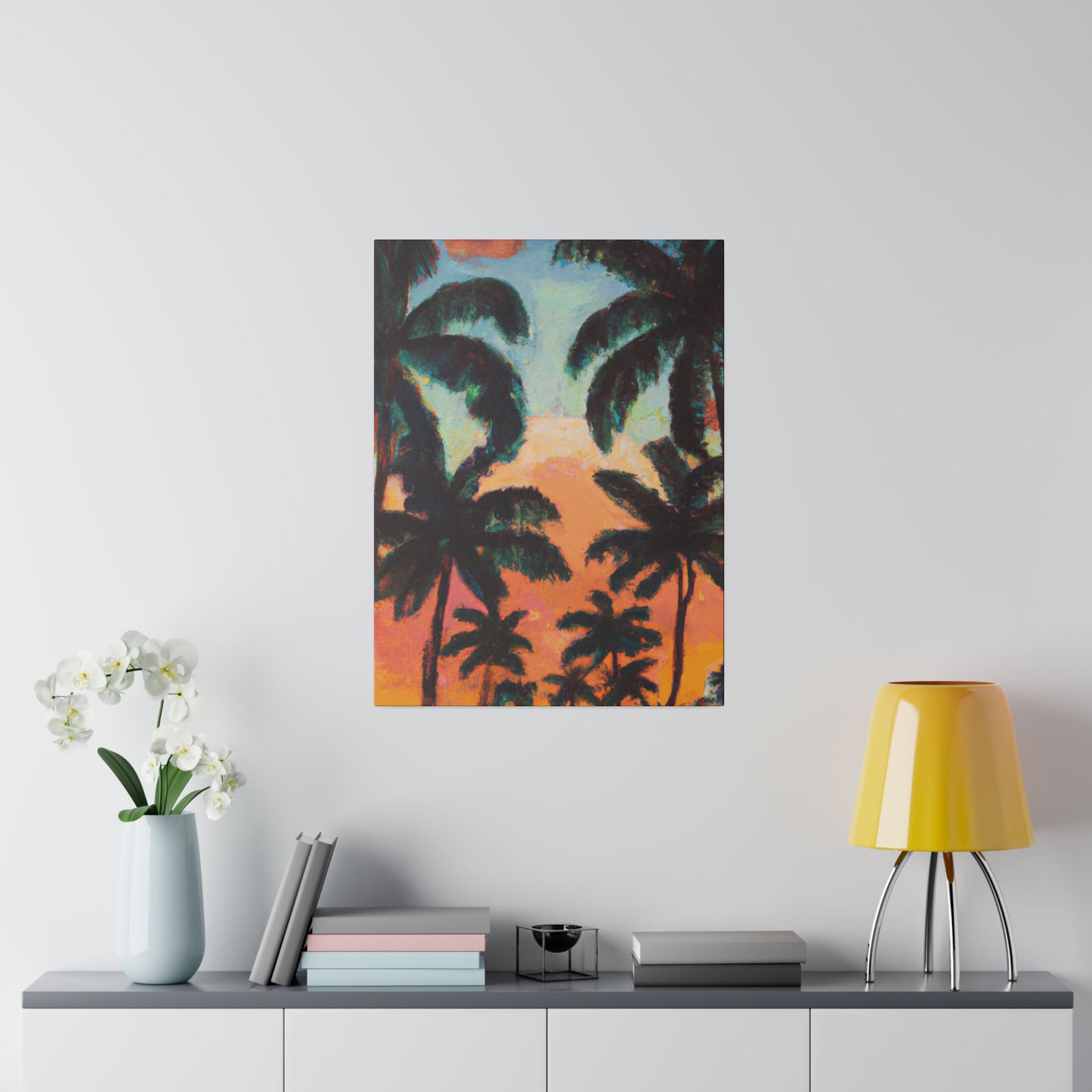 2854A - Miami Beach Sunset Painting Print | Miami | Beach | Sunset | Poster | Home Decor | Wall Art | Canvas