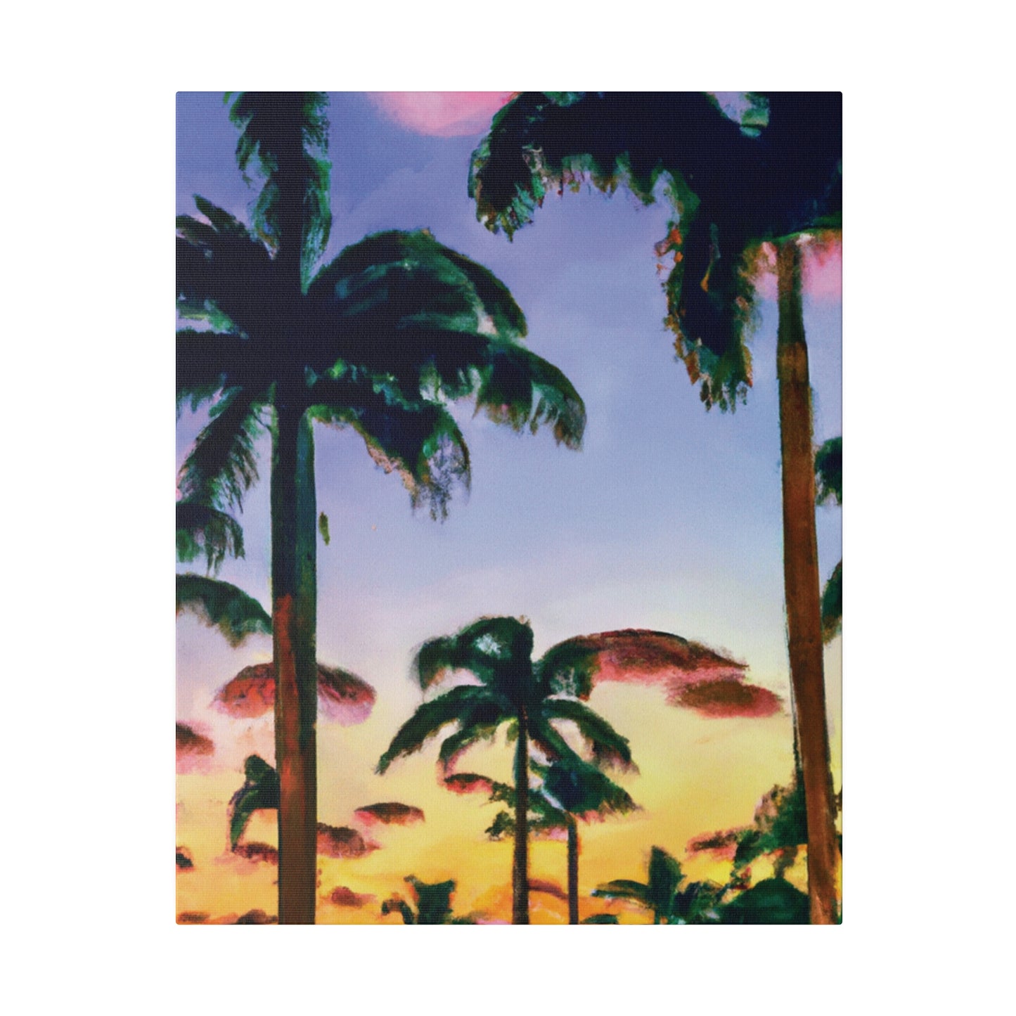 5202J - Miami Beach Sunset Painting Print | Miami | Beach | Sunset | Poster | Home Decor | Wall Art | Canvas