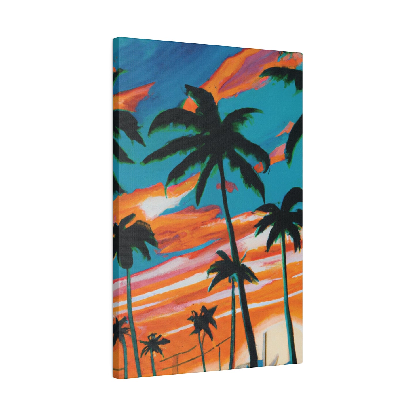 4895G - Miami Beach Sunset Painting Print | Miami | Beach | Sunset | Poster | Home Decor | Wall Art | Canvas