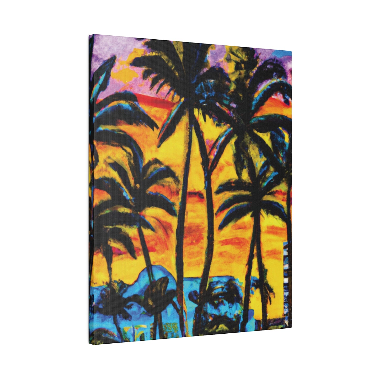 5378U - Miami Beach Sunset Painting Print | Miami | Beach | Sunset | Poster | Home Decor | Wall Art | Canvas