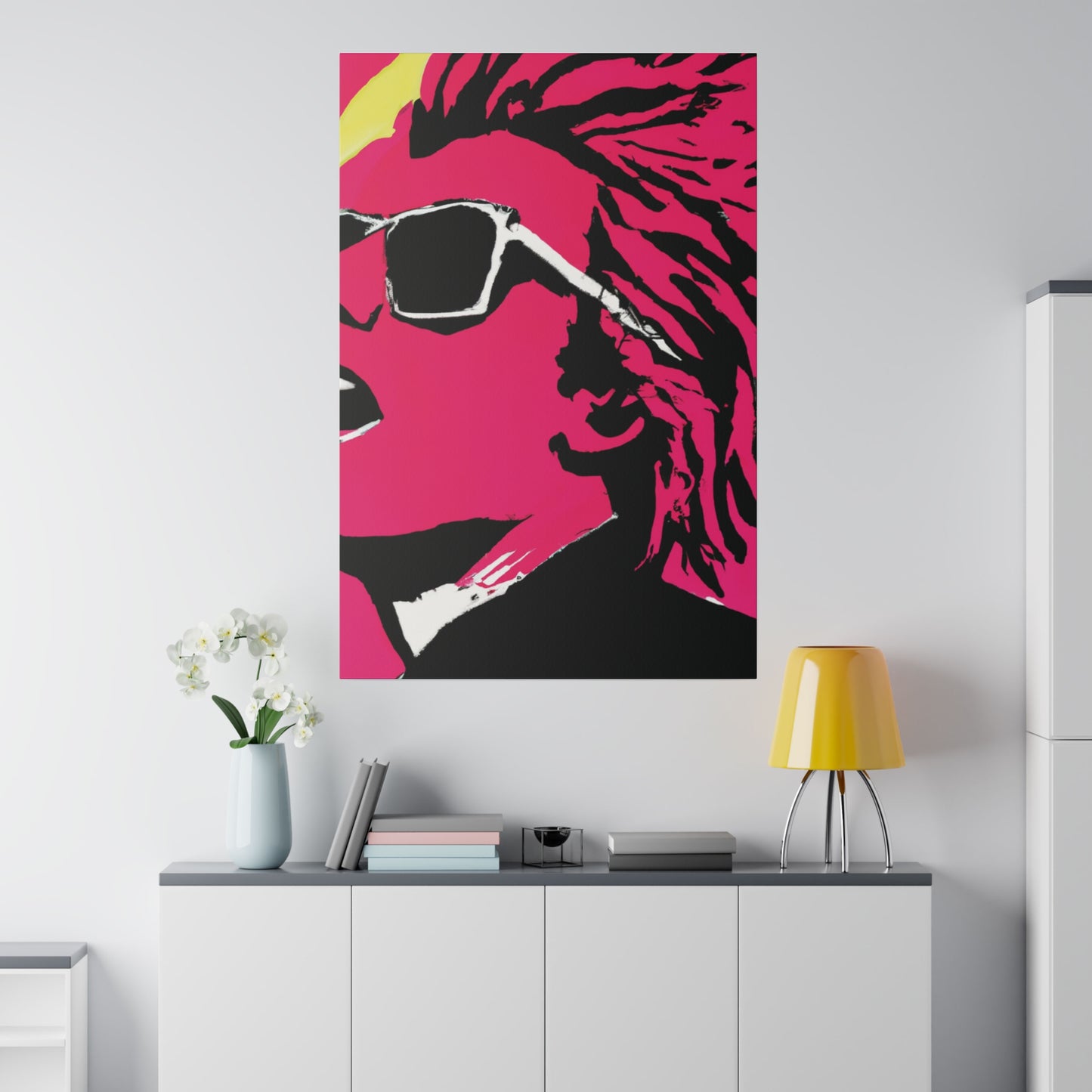 7829G - Rockstar Painting Print | Face | Abstract | Poster | Home Decor | Wall Art | Music Art | Canvas