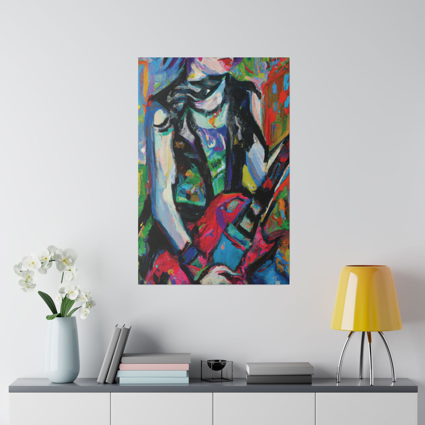 7129F - Rockstar Oil Painting Style Print | Poster | Home Decor | Wall Art | Music Art | Canvas