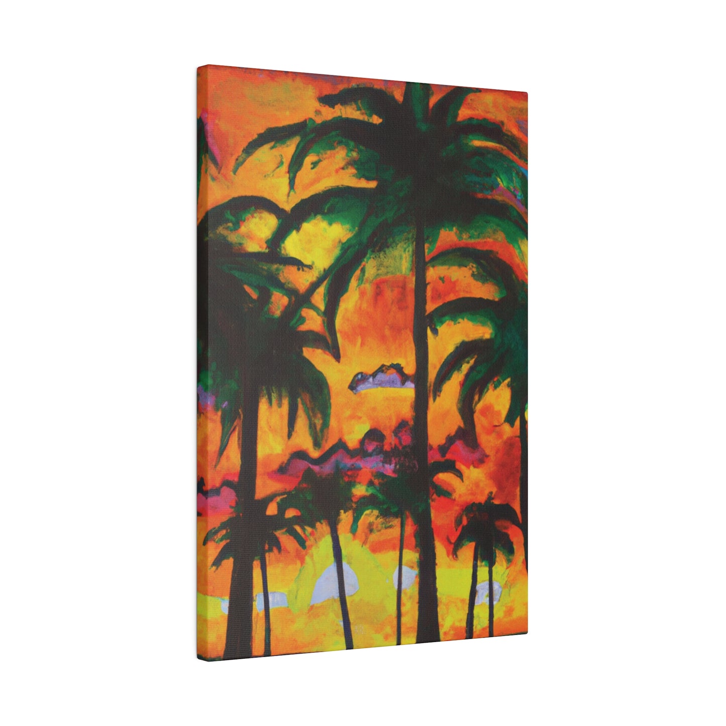 5820T - Miami Beach Sunset Painting Print | Miami | Beach | Sunset | Poster | Home Decor | Wall Art | Canvas