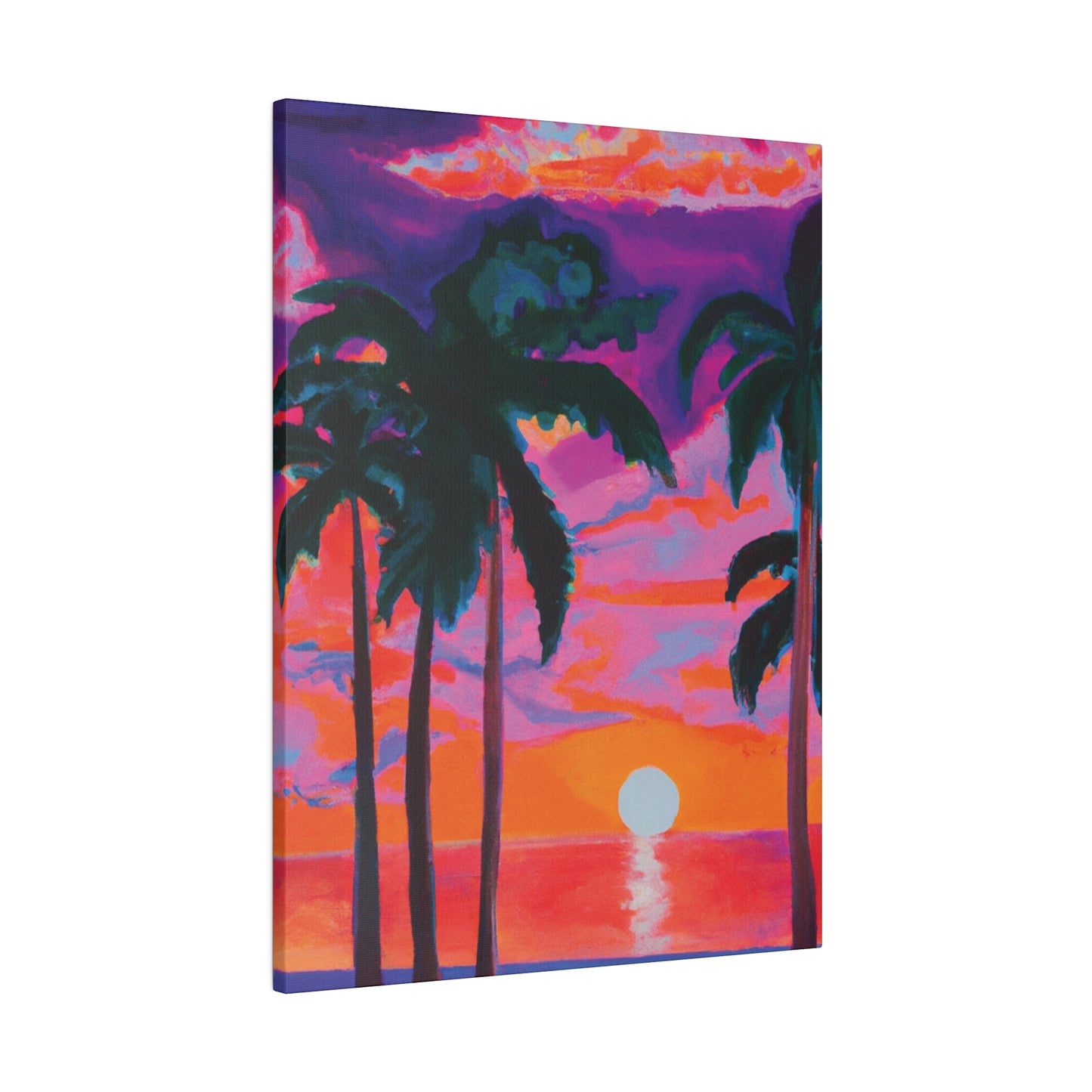 2189Z - Miami Beach Sunset Painting Print | Miami | Beach | Sunset | Poster | Home Decor | Wall Art | Canvas