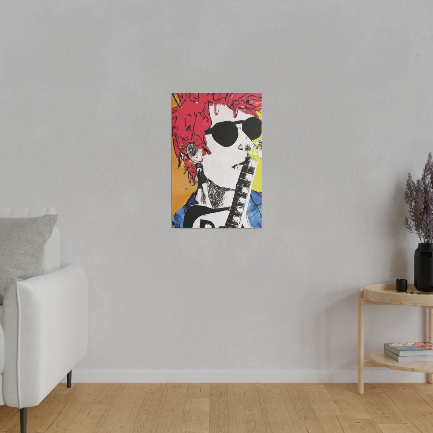 8995T - Rockstar Painting Print | Face | Abstract | Poster | Home Decor | Wall Art | Music Art | Canvas