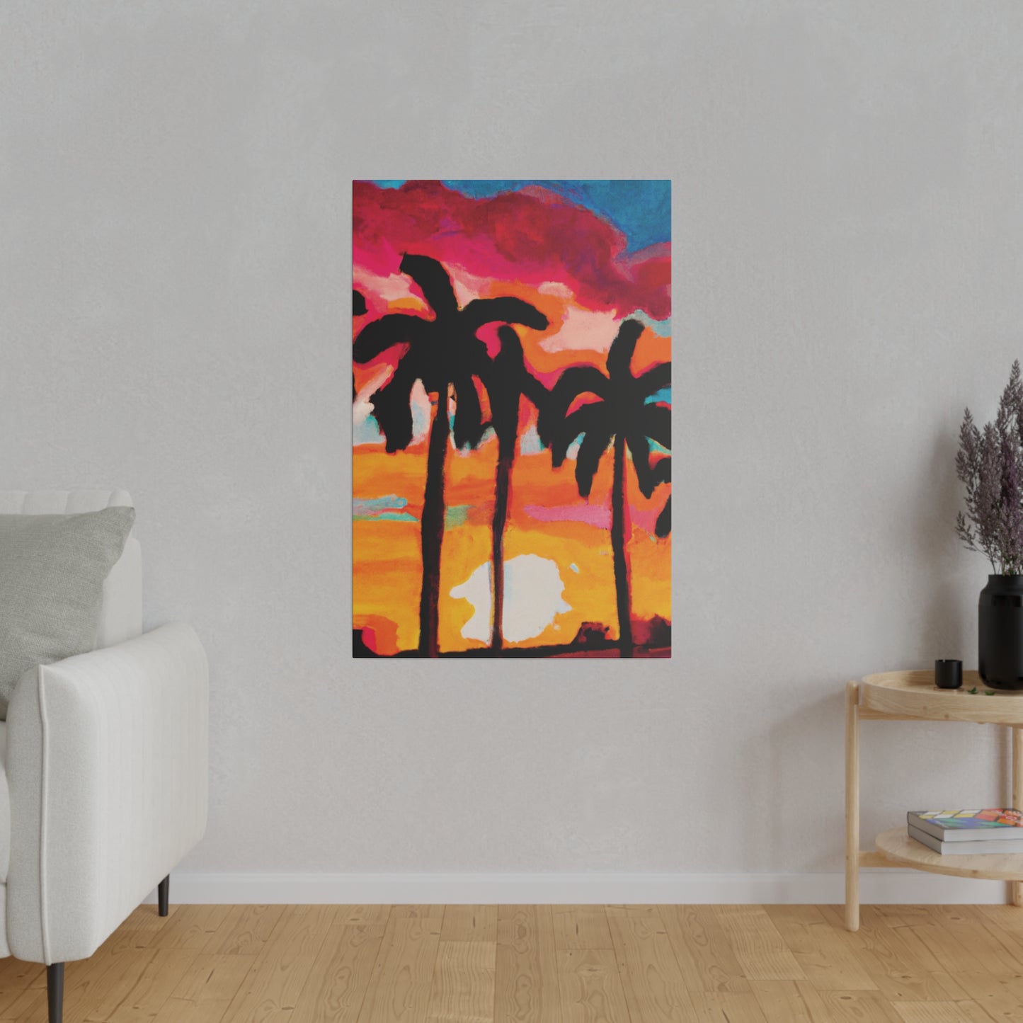 4763O - Miami Beach Sunset Painting Print | Miami | Beach | Sunset | Poster | Home Decor | Wall Art | Canvas