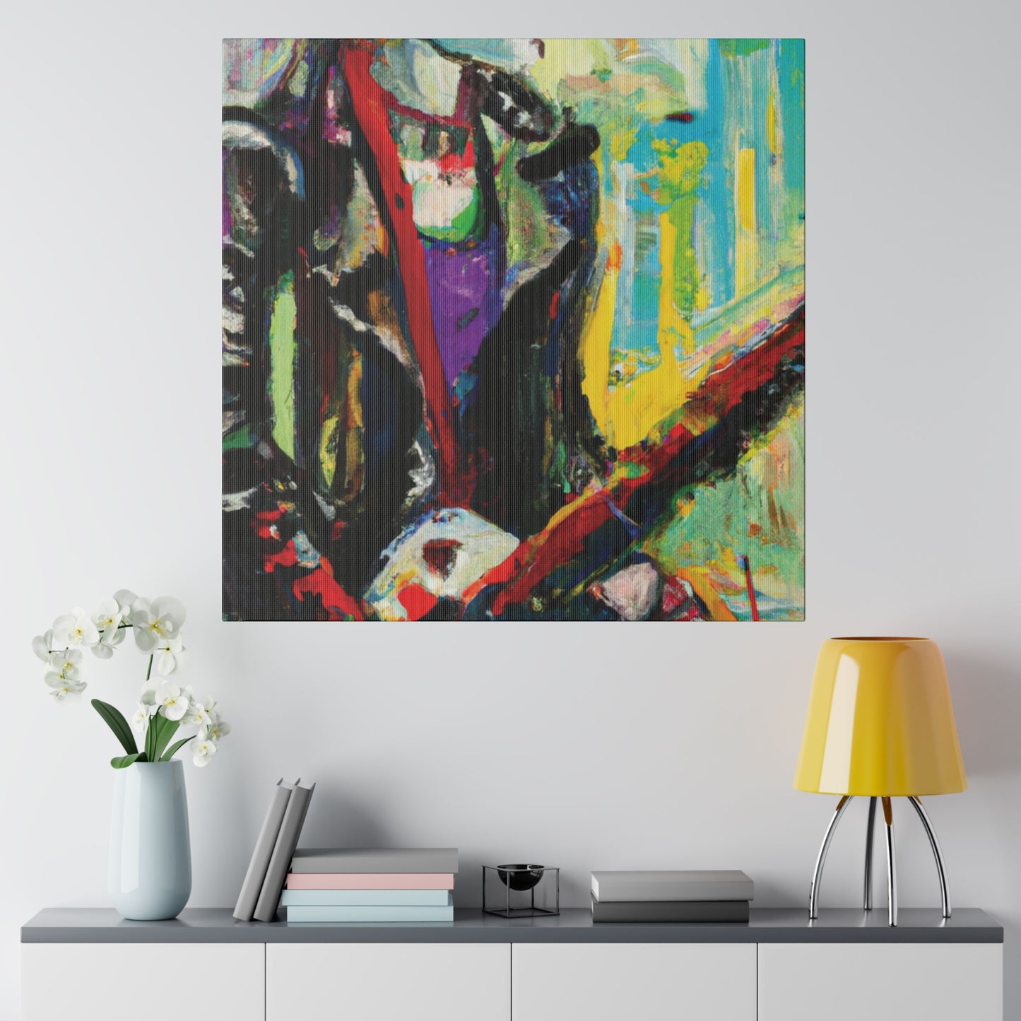 4247P - Rockstar Oil Painting Style Print | Poster | Home Decor | Wall Art | Music Art | Canvas