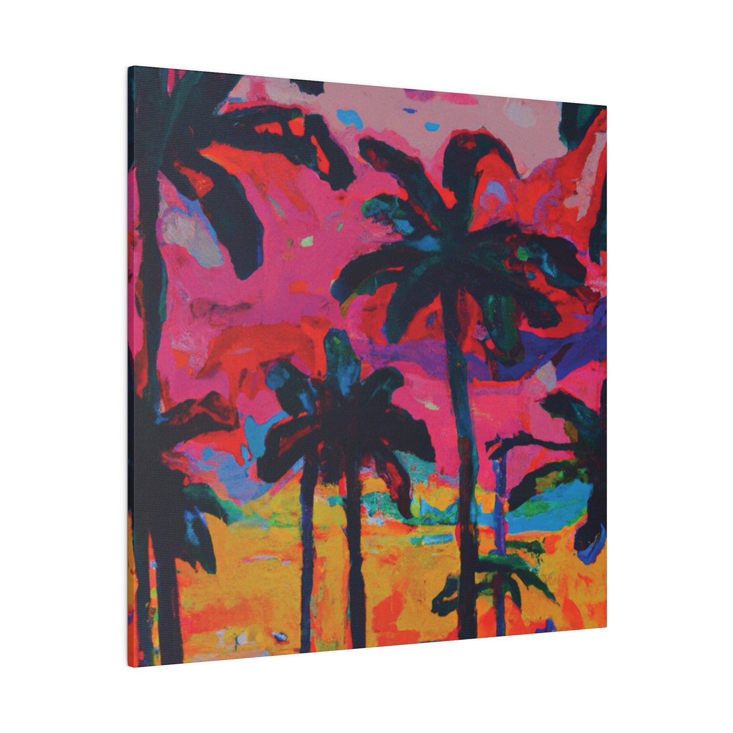 2821A - Miami Beach Sunset Painting Print | Miami | Beach | Sunset | Poster | Home Decor | Wall Art | Canvas