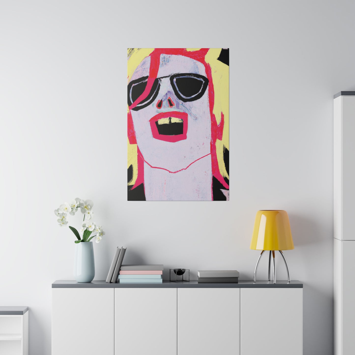 6233M - Rockstar Painting Print | Face | Abstract | Poster | Home Decor | Wall Art | Music Art | Canvas