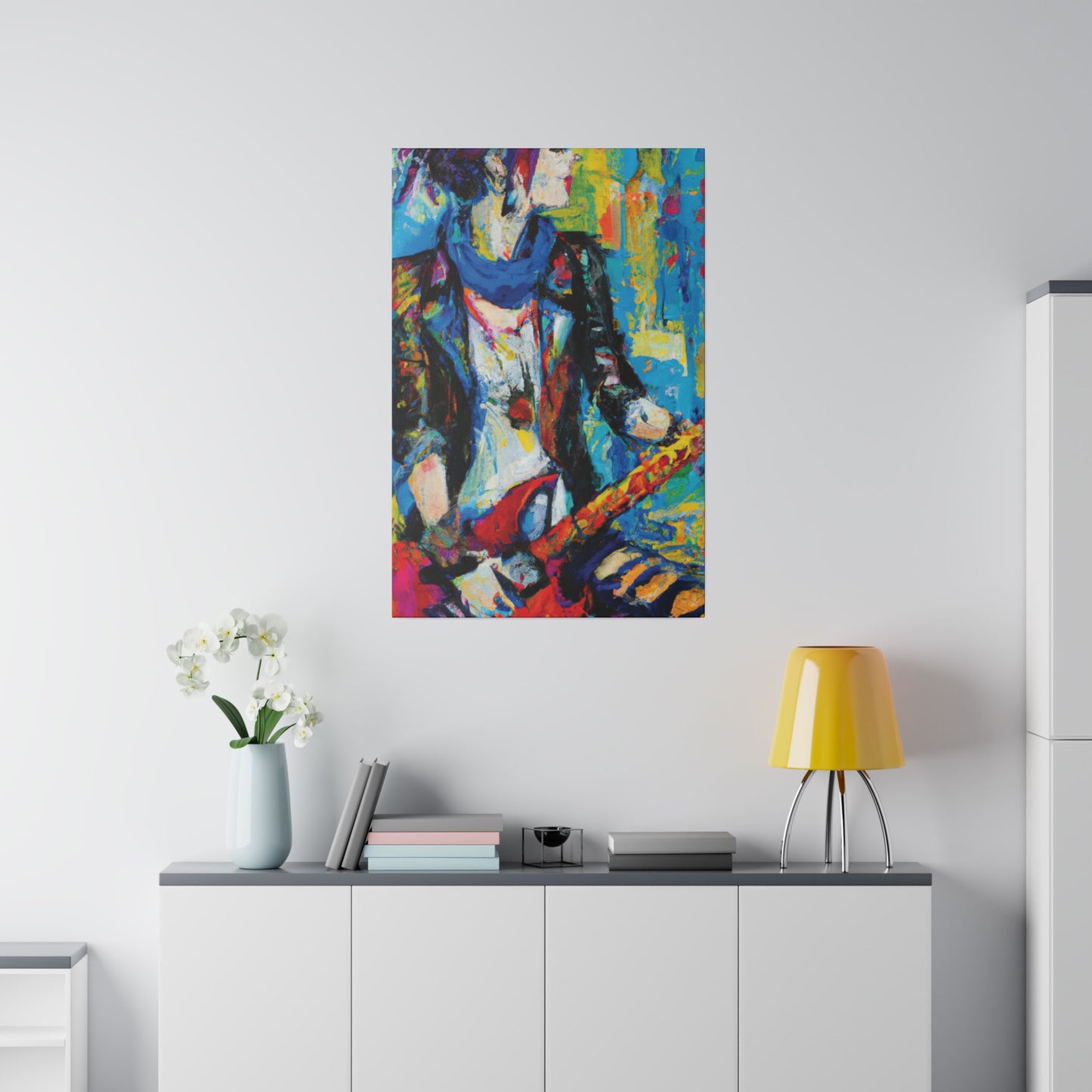 2583Q - Rockstar Oil Painting Style Print | Poster | Home Decor | Wall Art | Music Art | Canvas