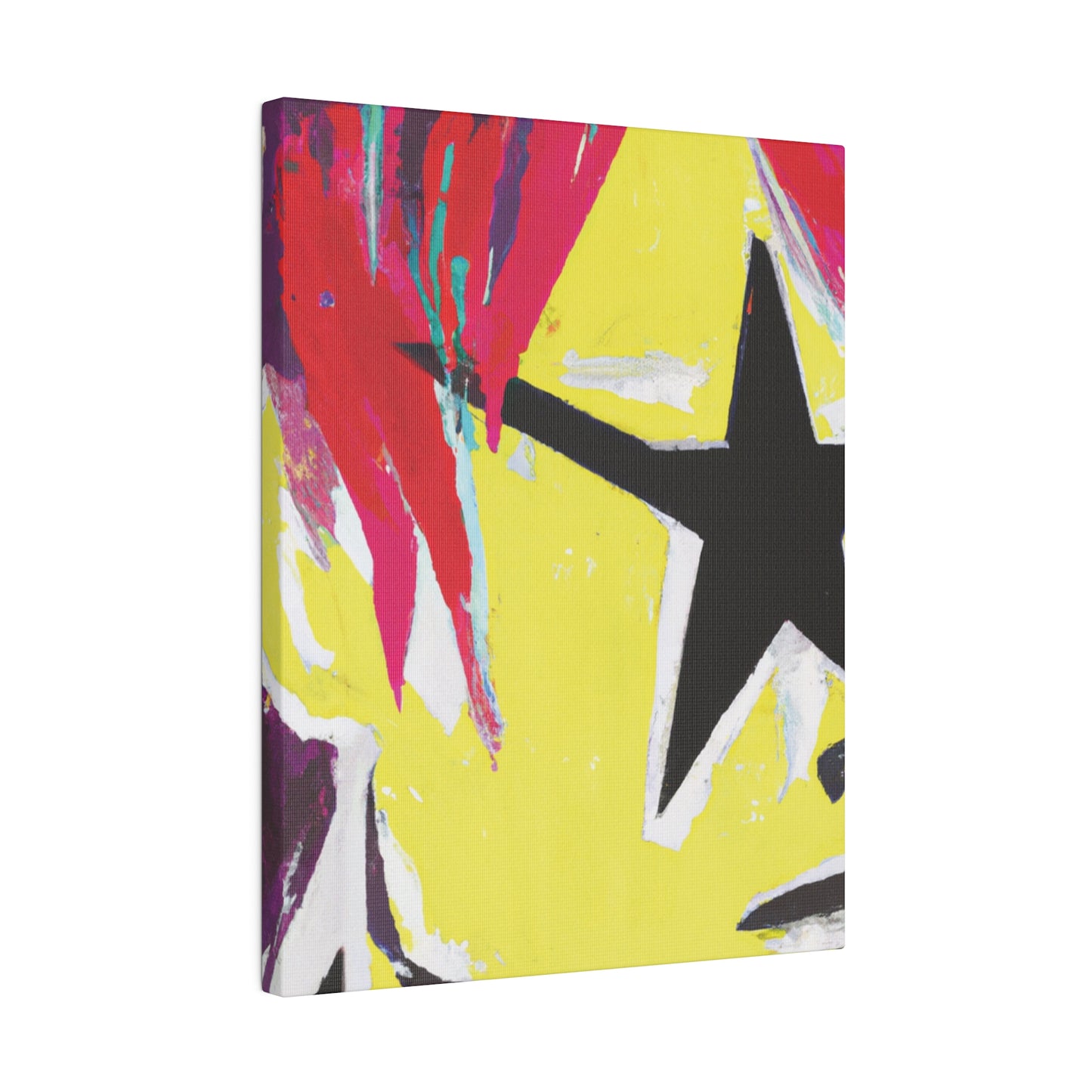 8768M - Rockstar Painting Print | Face | Abstract | Poster | Home Decor | Wall Art | Music Art | Canvas