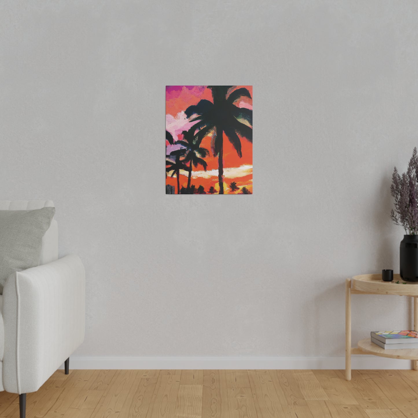 2734M - Miami Beach Sunset Painting Print | Miami | Beach | Sunset | Poster | Home Decor | Wall Art | Canvas