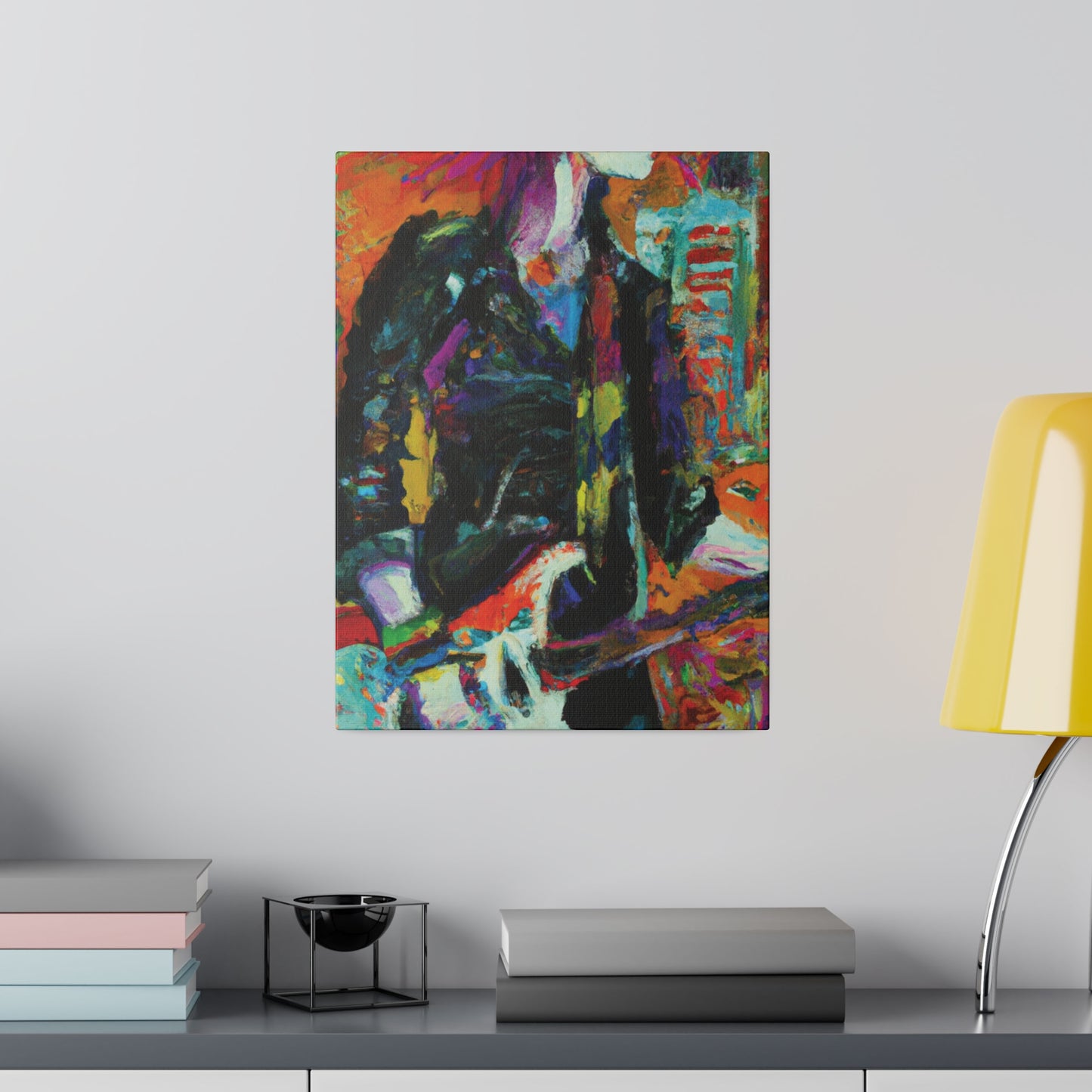8673Z - Rockstar Oil Painting Style Print | Poster | Home Decor | Wall Art | Music Art | Canvas