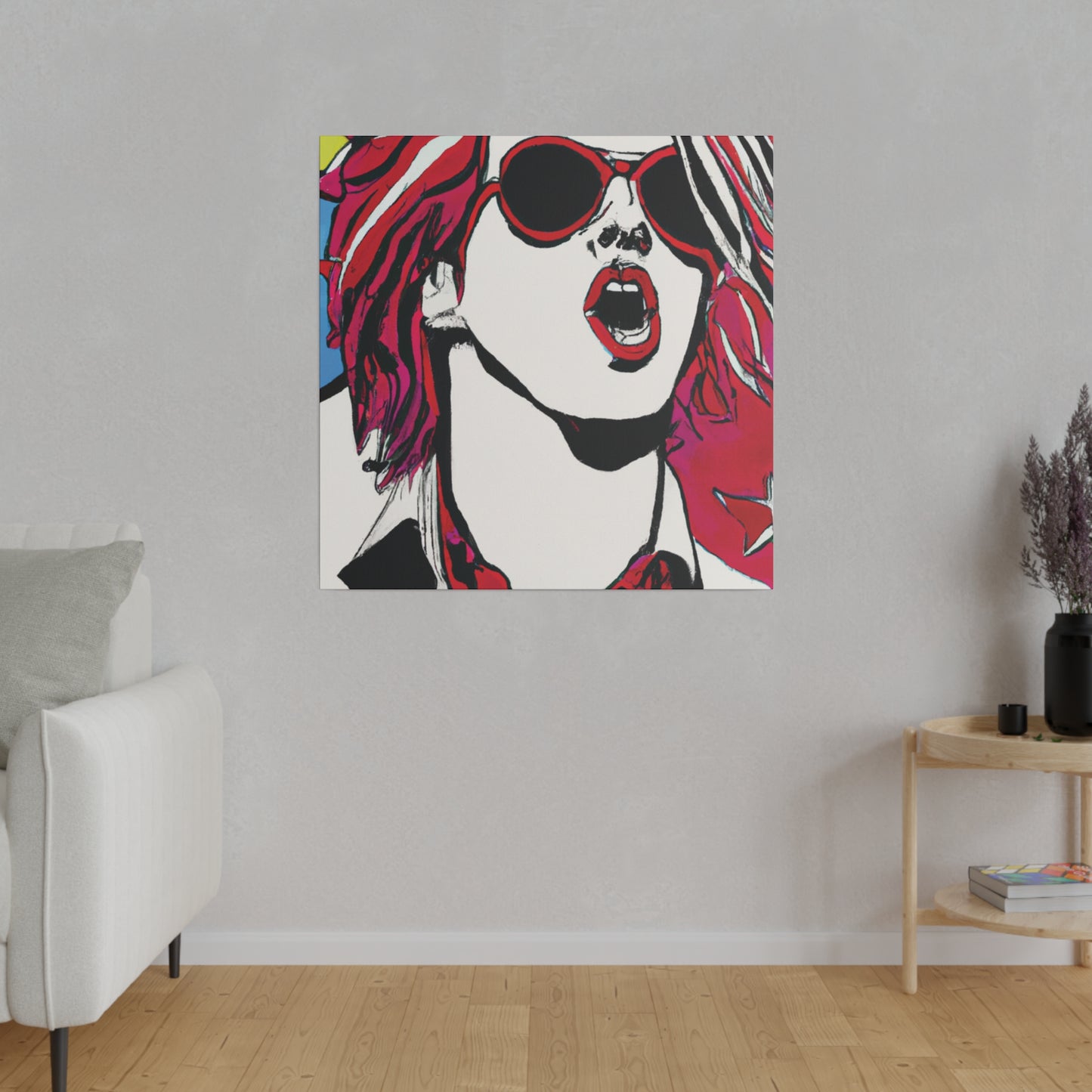 4390K - Rockstar Painting Print | Face | Abstract | Poster | Home Decor | Wall Art | Music Art | Canvas