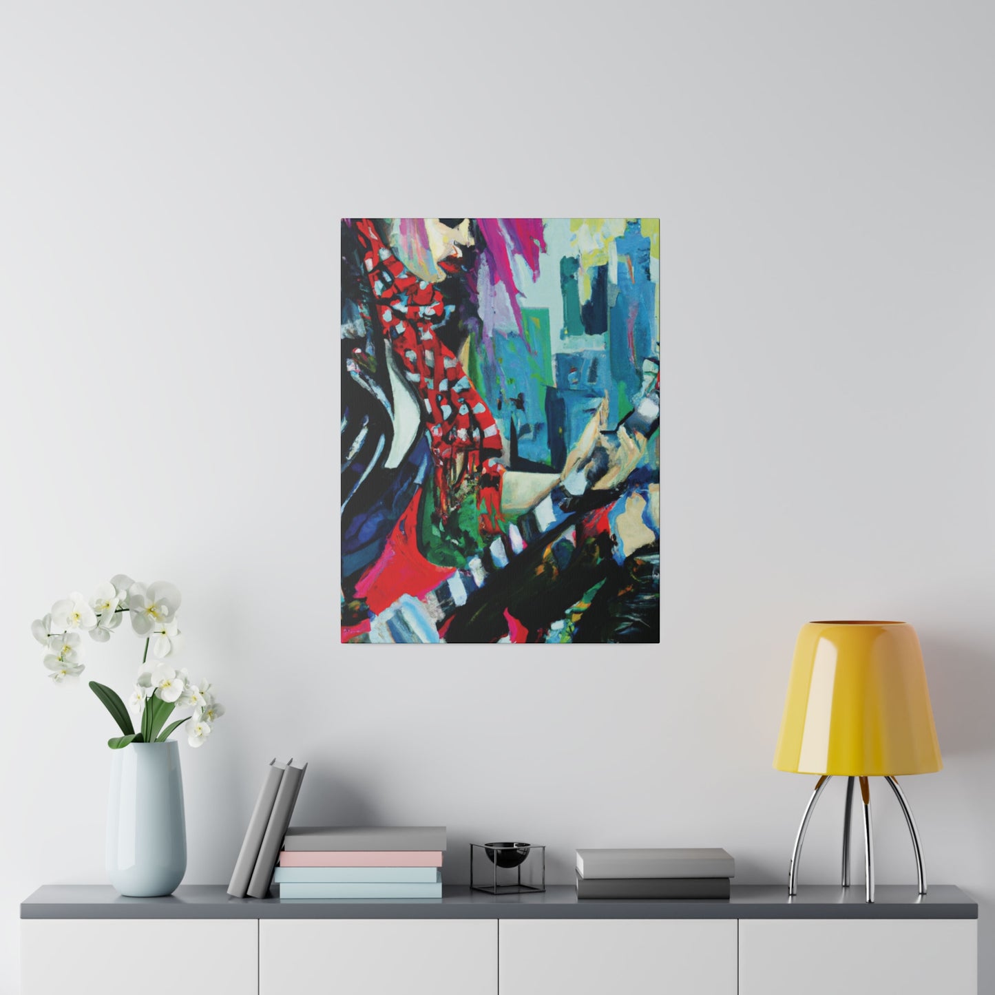 6718A - Rockstar Oil Painting Style Print | Poster | Home Decor | Wall Art | Music Art | Canvas