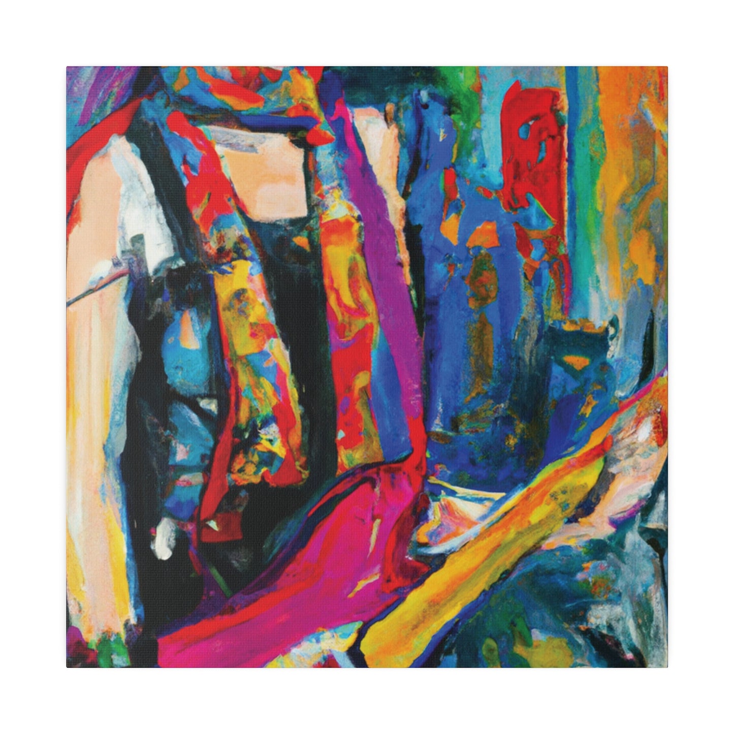 9798G - Rockstar Oil Painting Style Print | Poster | Home Decor | Wall Art | Music Art | Canvas