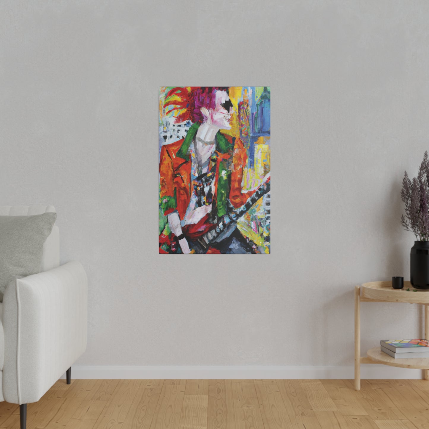 8997X - Rockstar Oil Painting Style Print | Poster | Home Decor | Wall Art | Music Art | Canvas