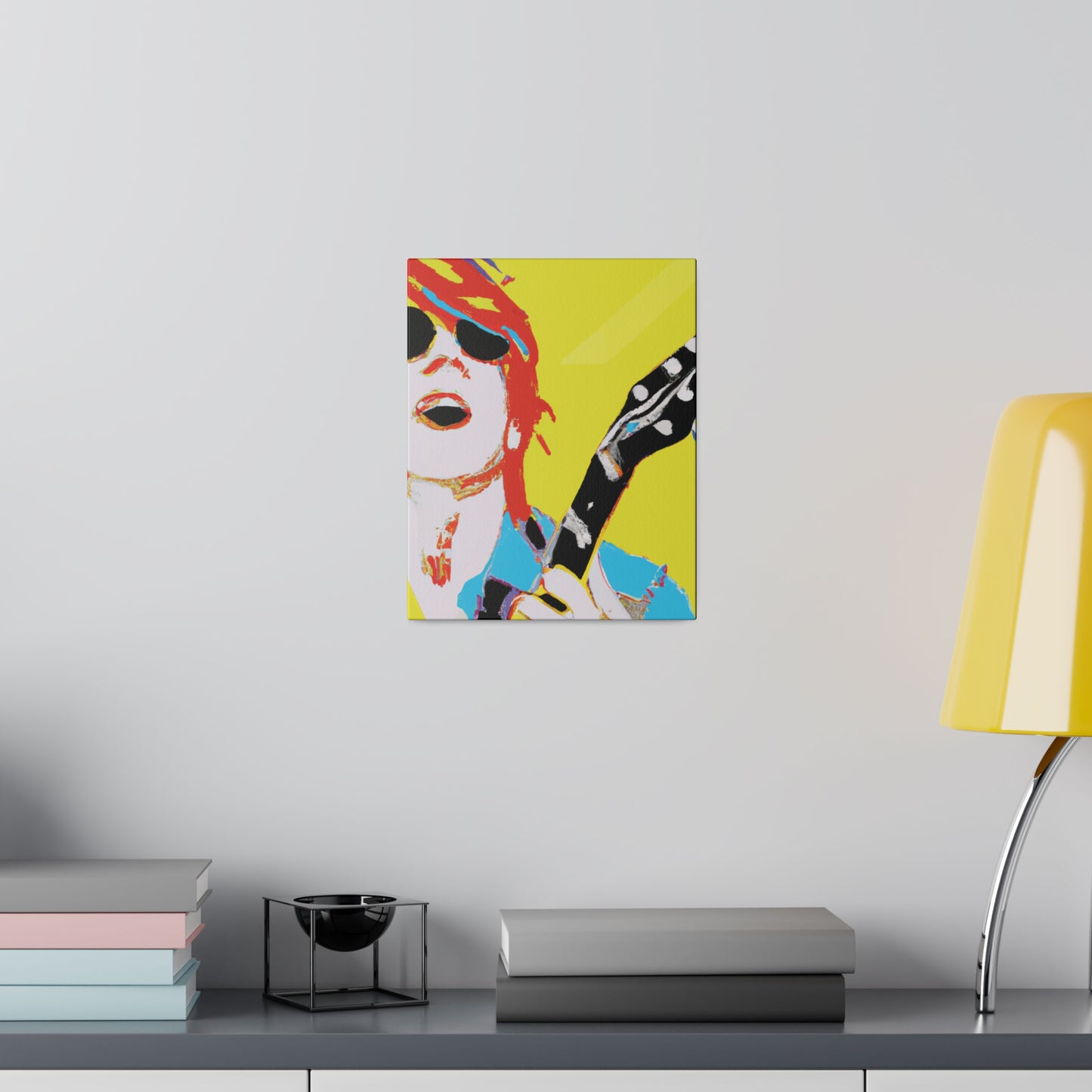 846Q - Rockstar Painting Print | Face | Abstract | Poster | Home Decor | Wall Art | Music Art | Canvas