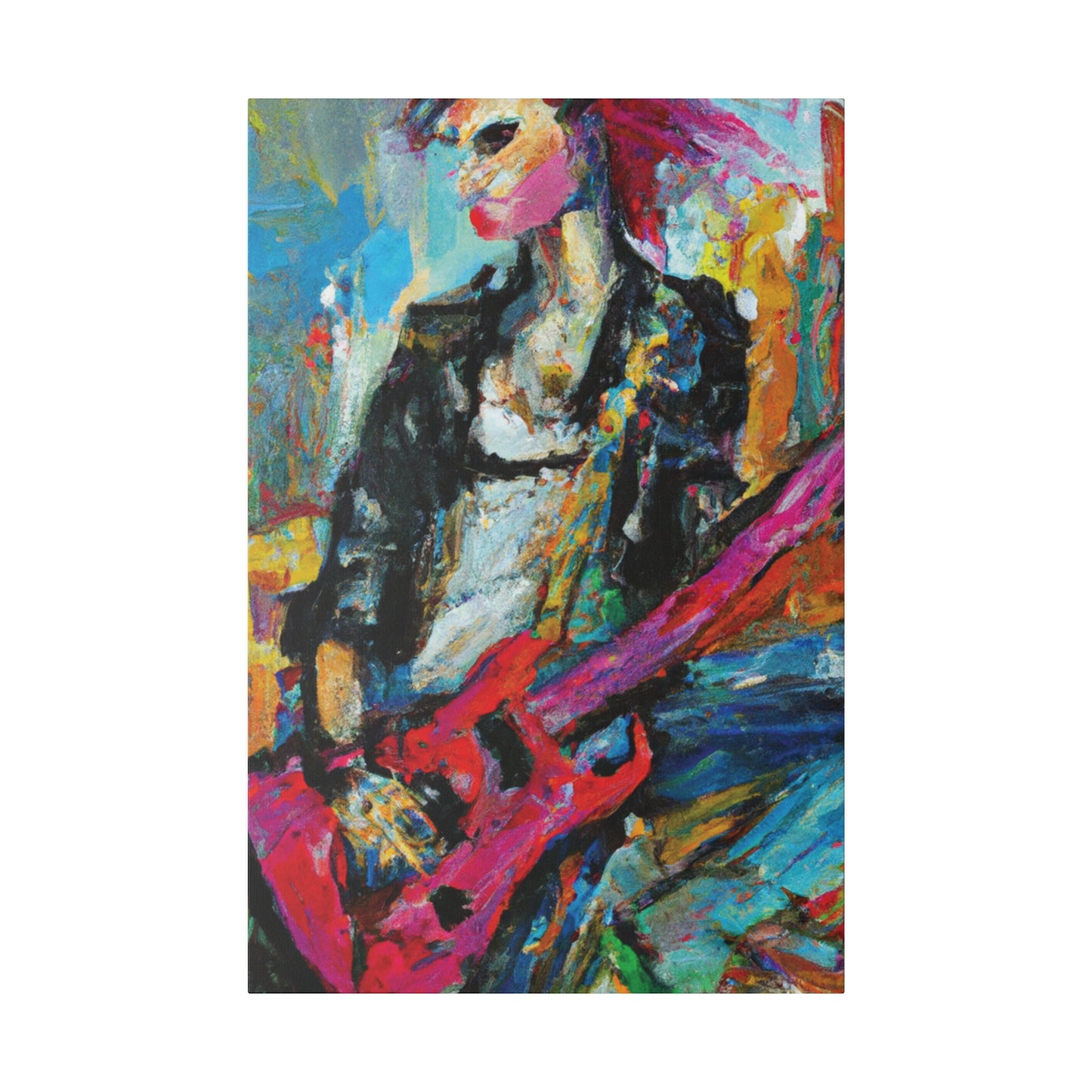 472O - Rockstar Oil Painting Style Print | Poster | Home Decor | Wall Art | Music Art | Canvas