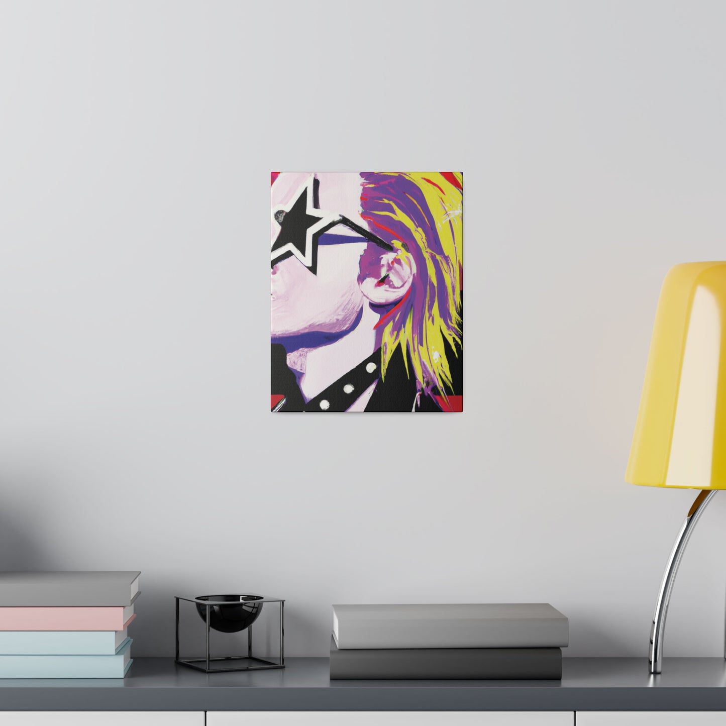 7547K - Rockstar Painting Print | Face | Abstract | Poster | Home Decor | Wall Art | Music Art | Canvas