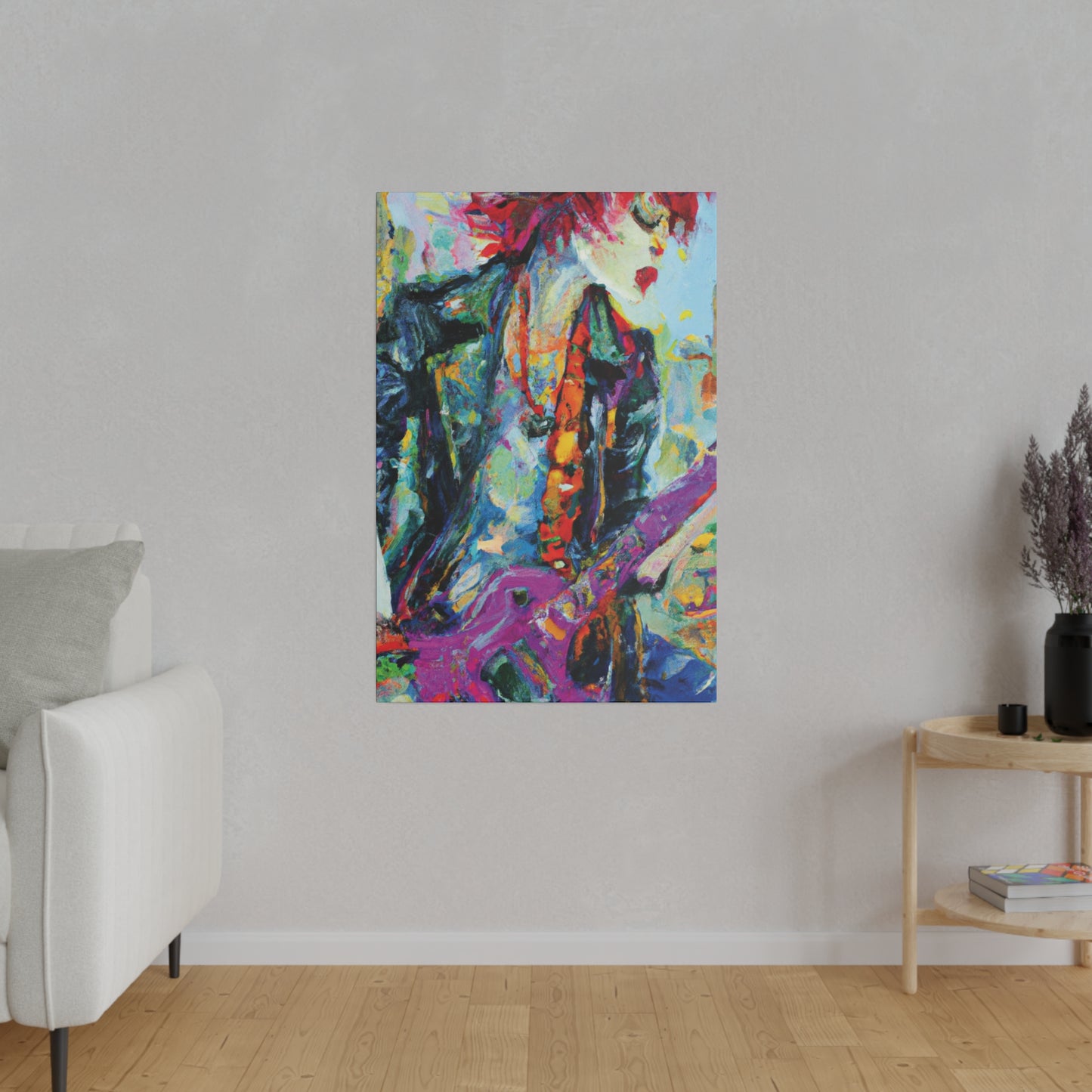 9351Q - Rockstar Oil Painting Style Print | Poster | Home Decor | Wall Art | Music Art | Canvas
