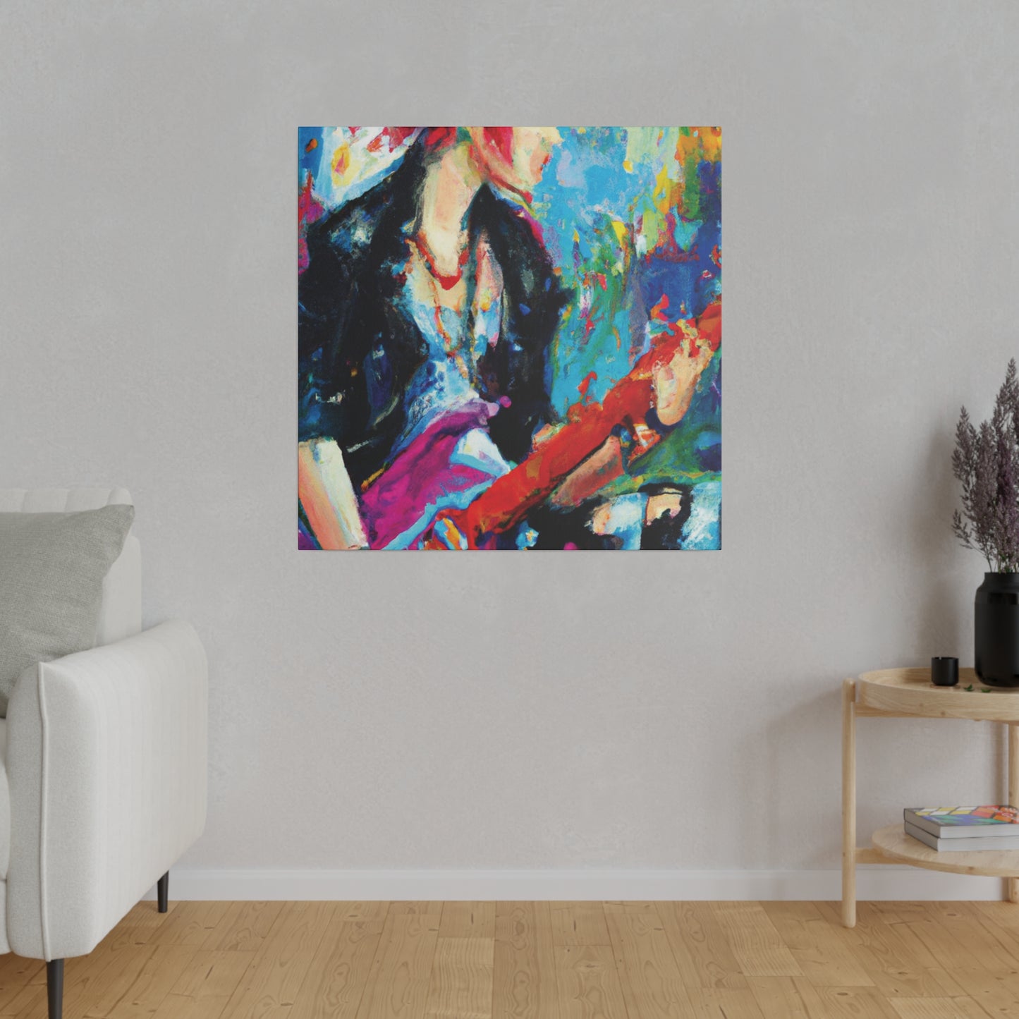 6476F - Rockstar Oil Painting Style Print | Poster | Home Decor | Wall Art | Music Art | Canvas