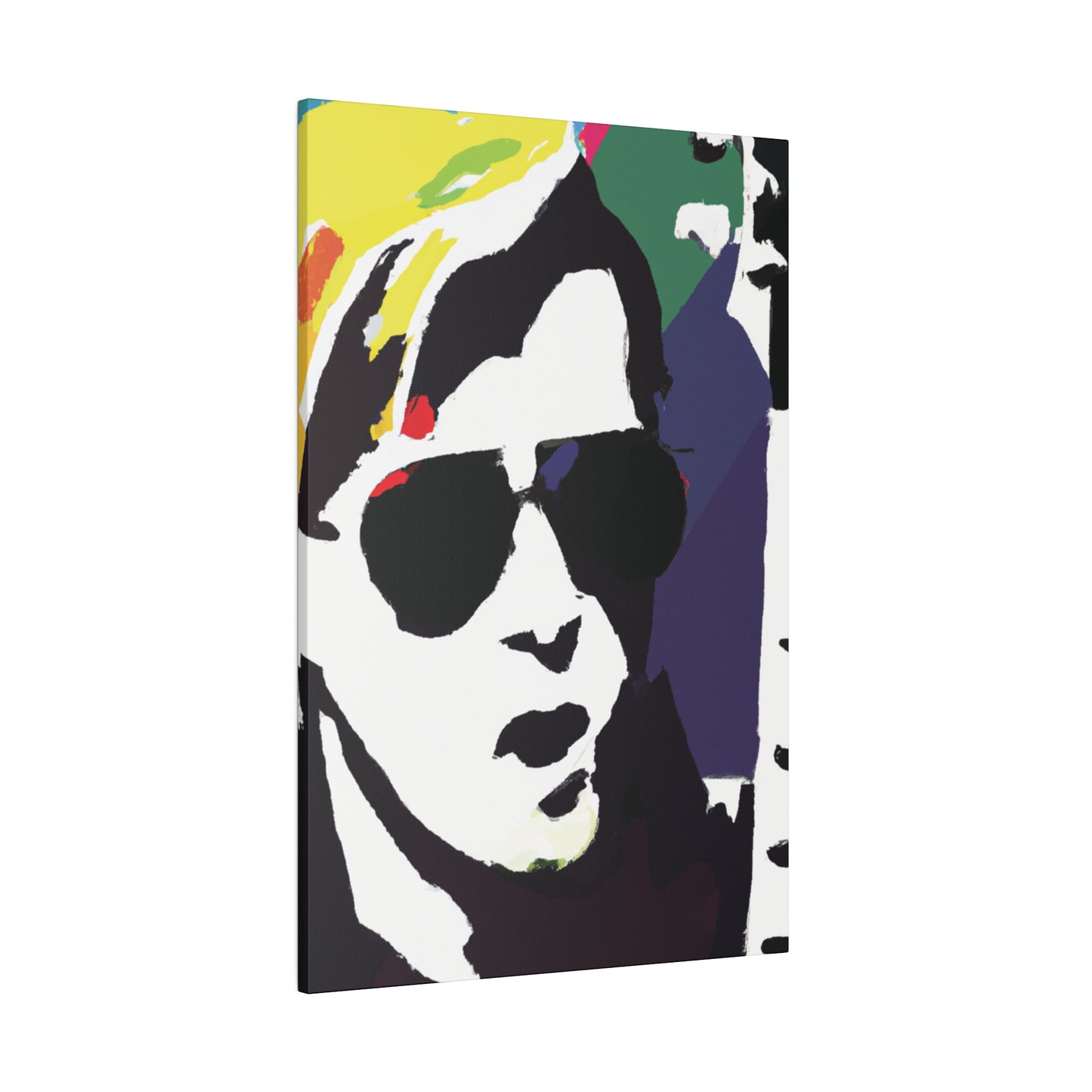 3723C - Rockstar Painting Print | Face | Abstract | Poster | Home Decor | Wall Art | Music Art | Canvas