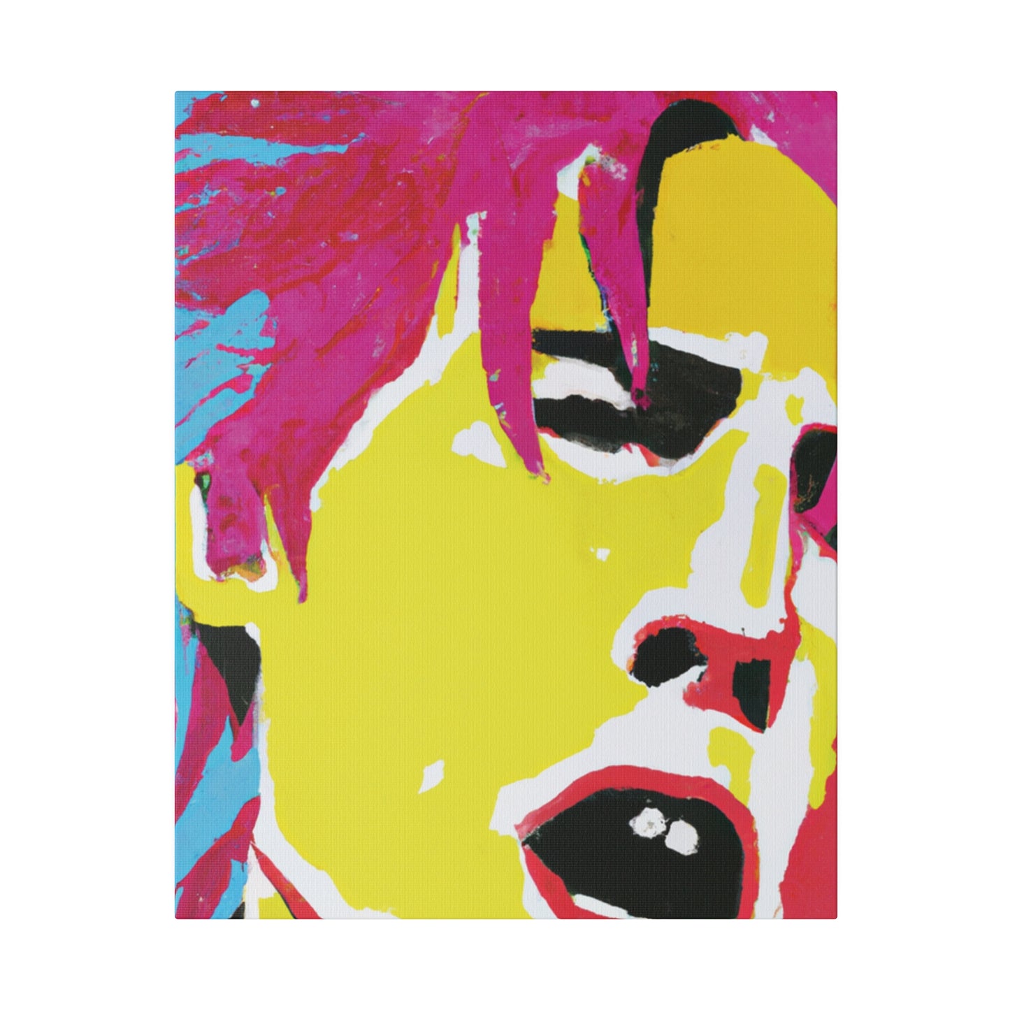 825J - Rockstar Painting Print | Face | Abstract | Poster | Home Decor | Wall Art | Music Art | Canvas