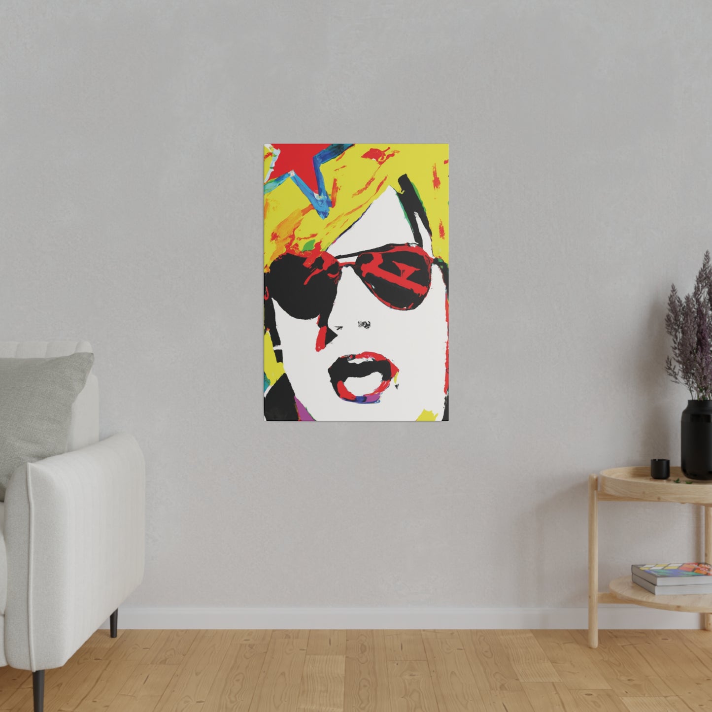 7931Q - Rockstar Painting Print | Face | Abstract | Poster | Home Decor | Wall Art | Music Art | Canvas