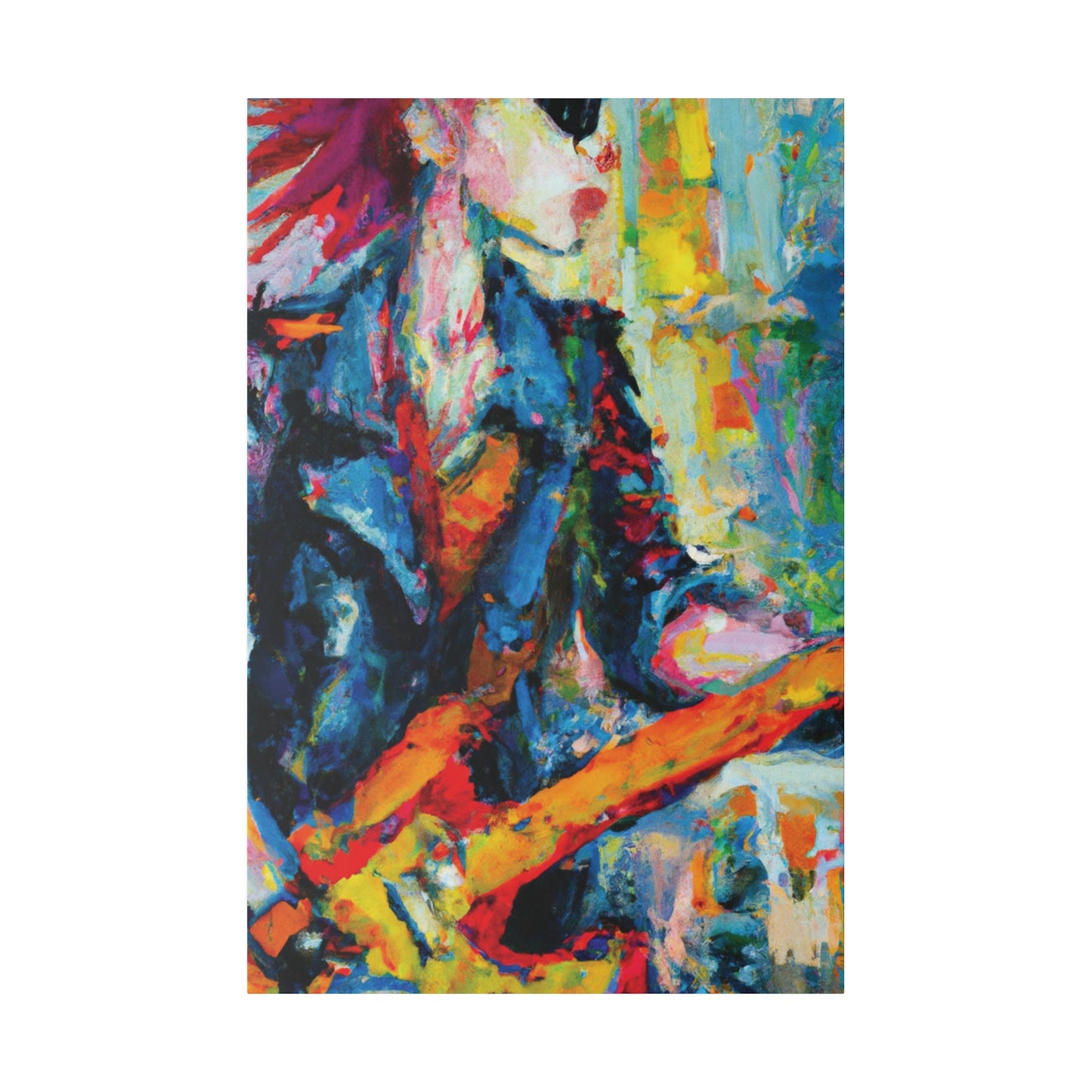 5379F - Rockstar Oil Painting Style Print | Poster | Home Decor | Wall Art | Music Art | Canvas