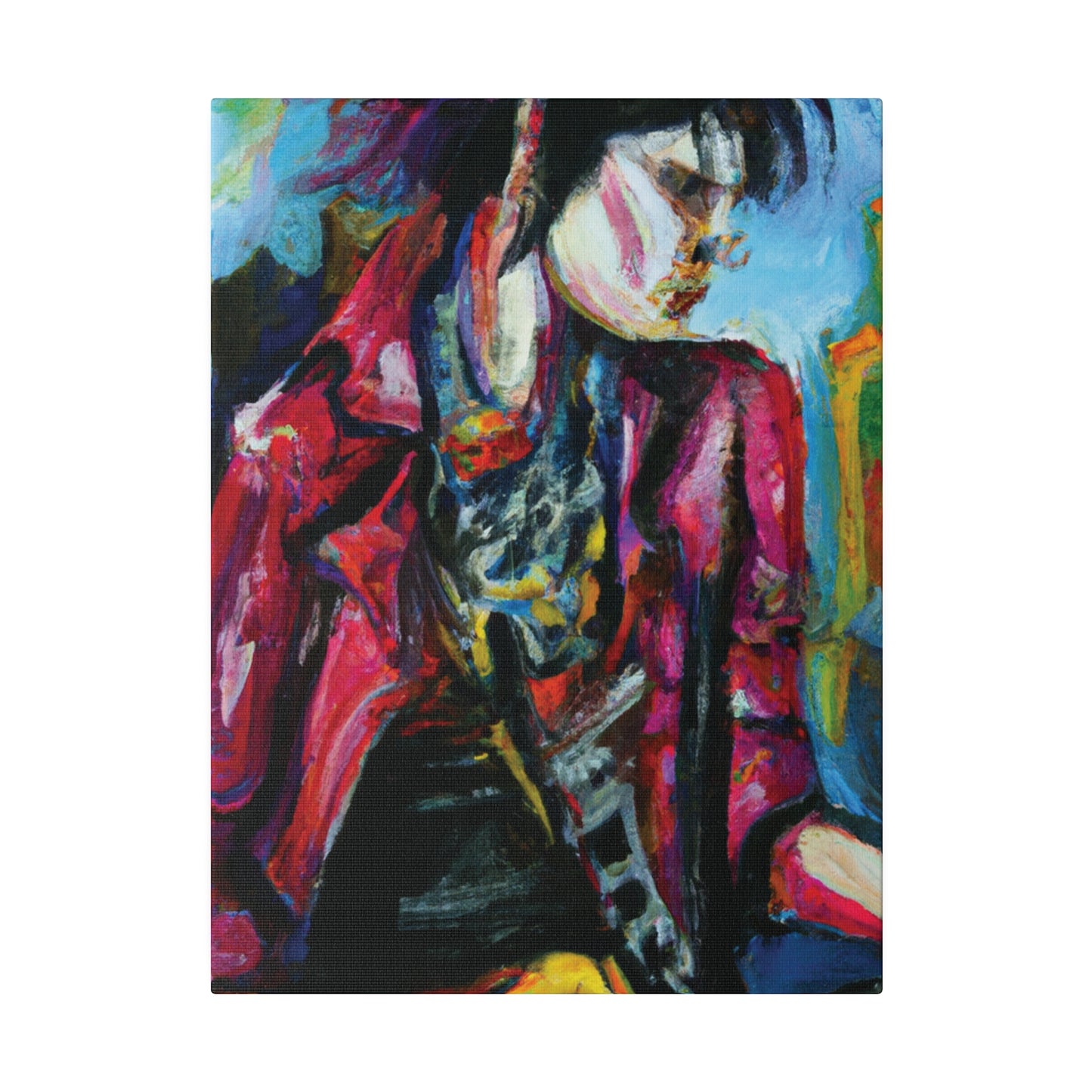7152R - Rockstar Oil Painting Style Print | Poster | Home Decor | Wall Art | Music Art | Canvas