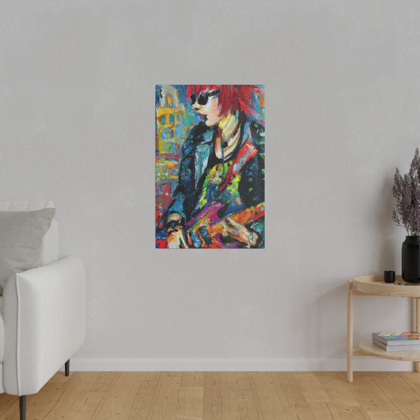 1754P - Rockstar Oil Painting Style Print | Poster | Home Decor | Wall Art | Music Art | Canvas