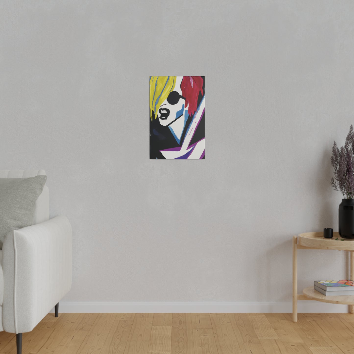 8784F - Rockstar Painting Print | Face | Abstract | Poster | Home Decor | Wall Art | Music Art | Canvas