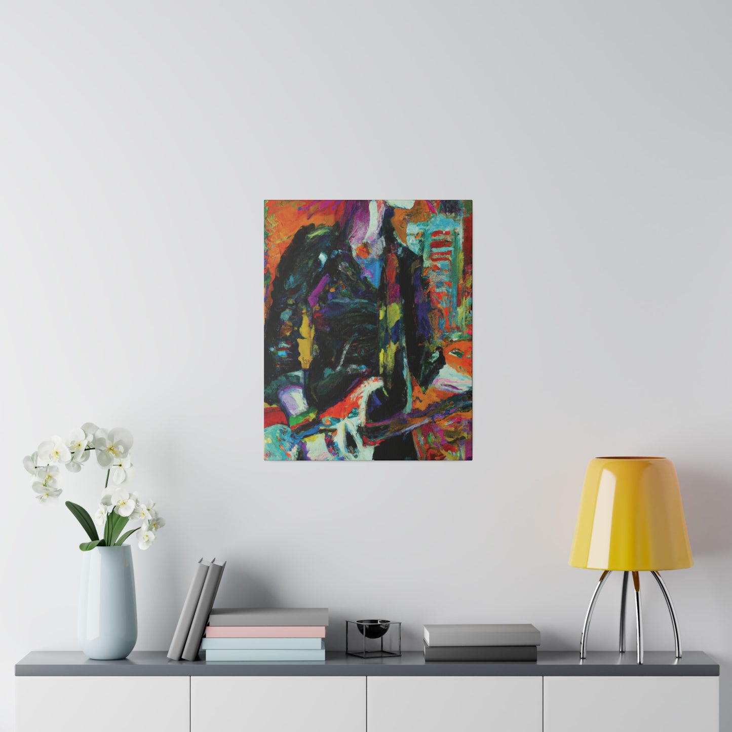 8673Z - Rockstar Oil Painting Style Print | Poster | Home Decor | Wall Art | Music Art | Canvas