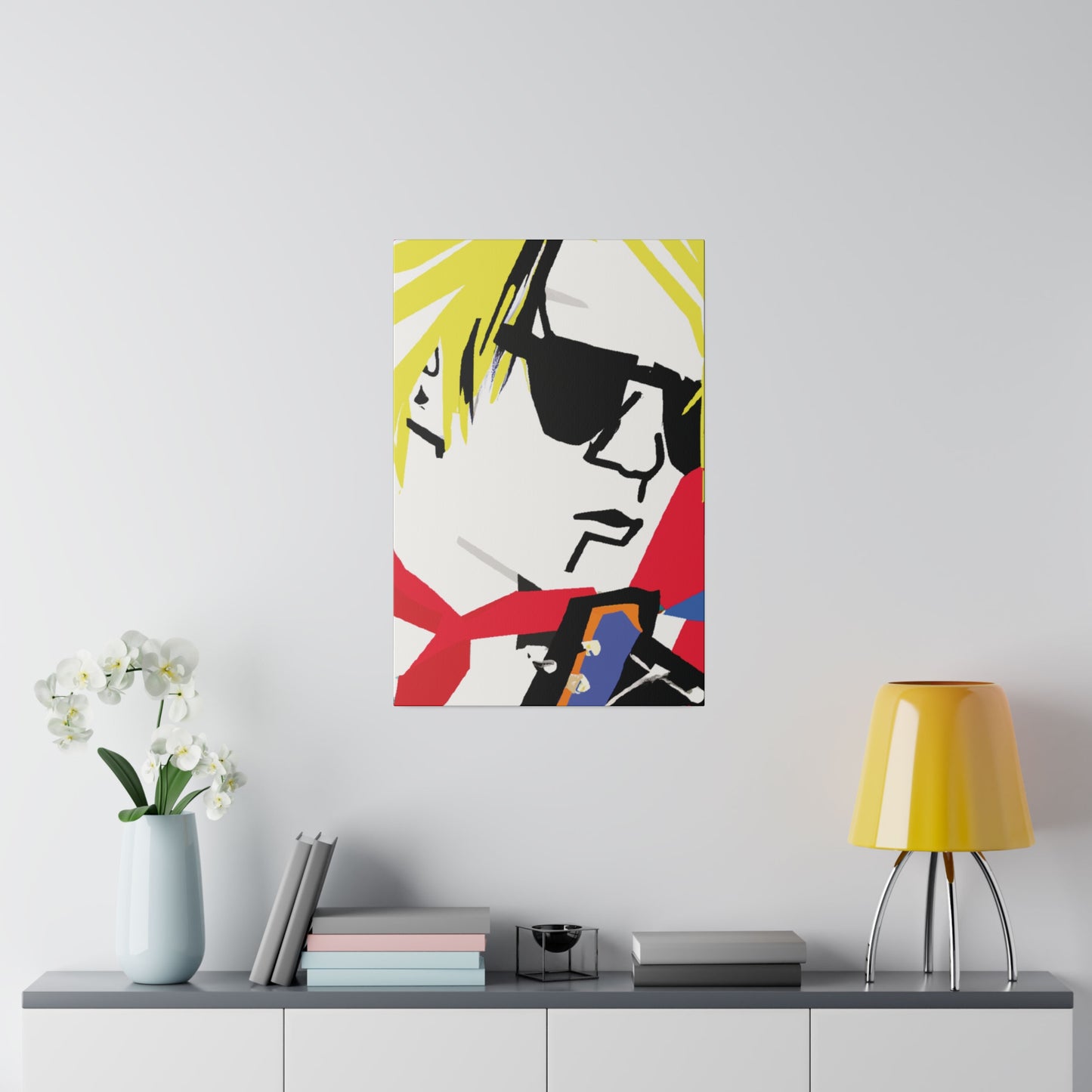 4182X - Rockstar Painting Print | Face | Abstract | Poster | Home Decor | Wall Art | Music Art | Canvas